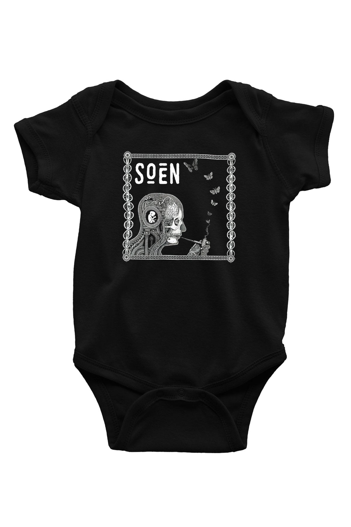 Slowdive Baskılı Unisex Siyah Bebek Body - Zıbın