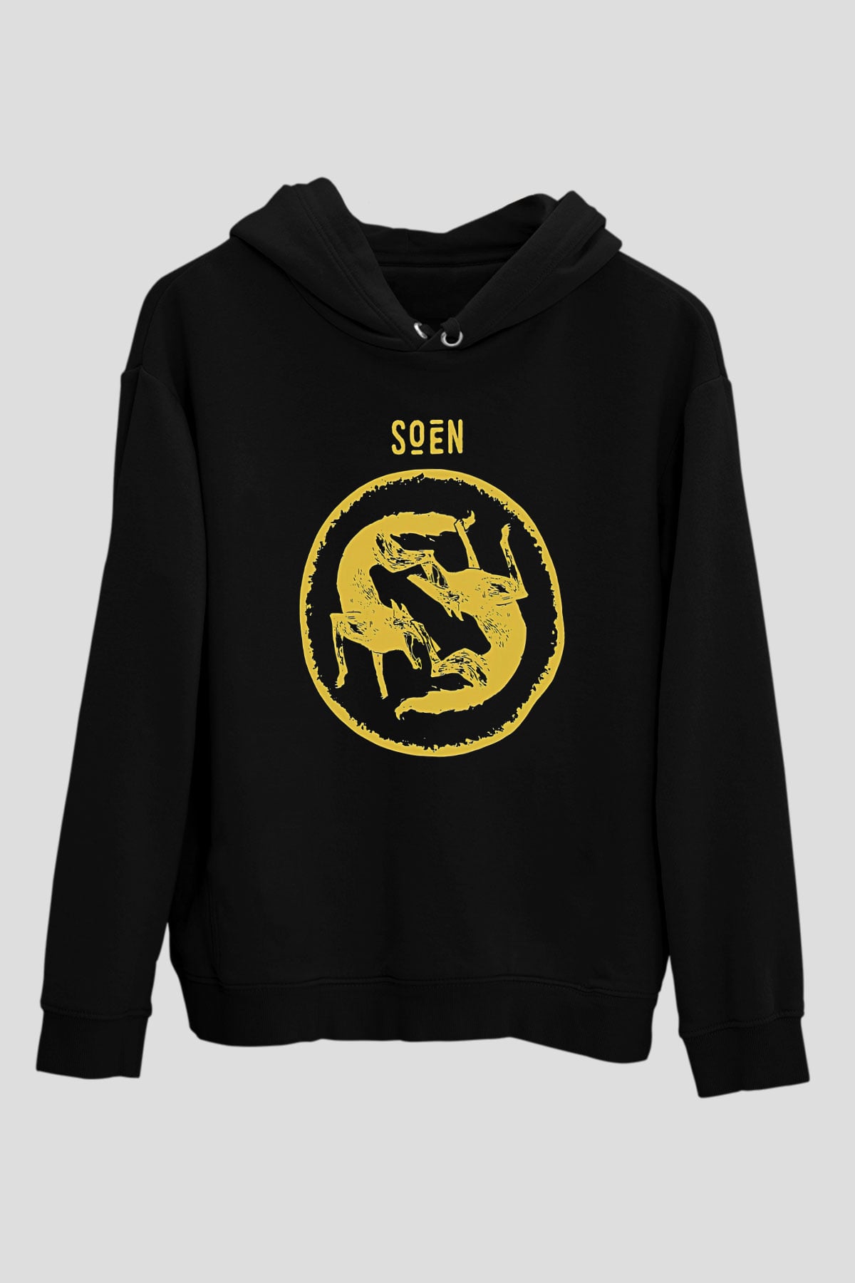 Slowdive Baskılı Unisex Siyah Kapüşonlu Sweatshirt