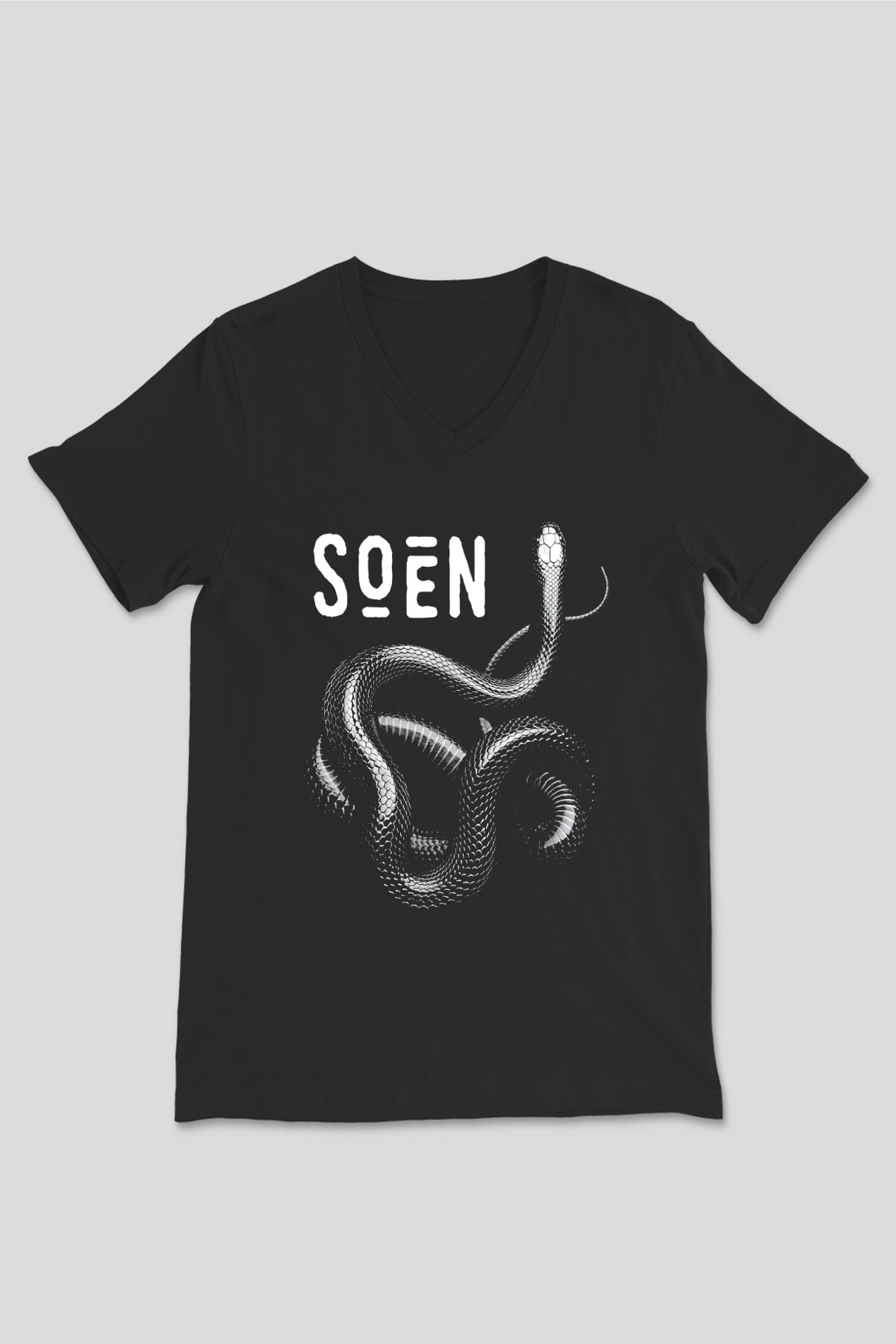 Slowdive Baskılı Unisex Siyah V Yaka Tişört - Tshirt