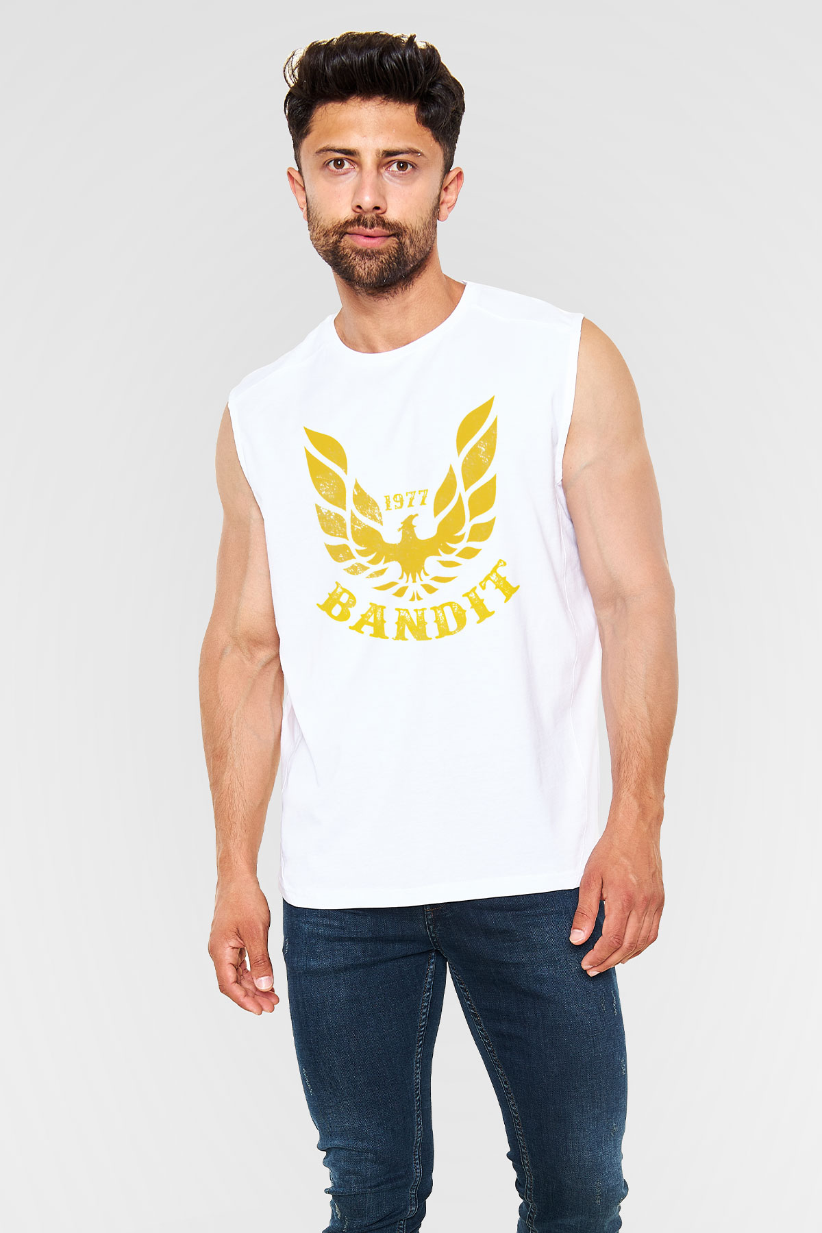 Smokey and the Bandit Beyaz Unisex  Kolsuz Tişört