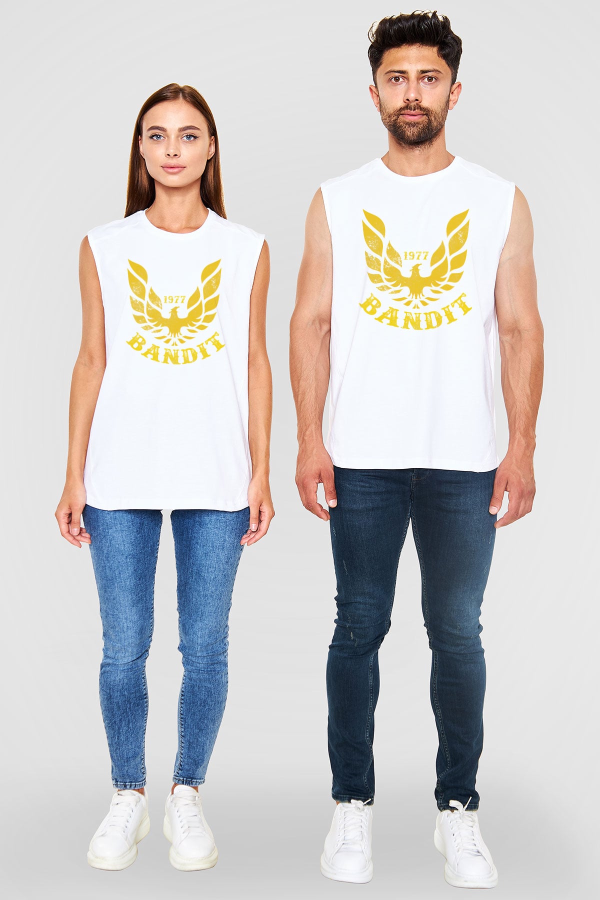 Smokey and the Bandit Beyaz Unisex  Kolsuz Tişört