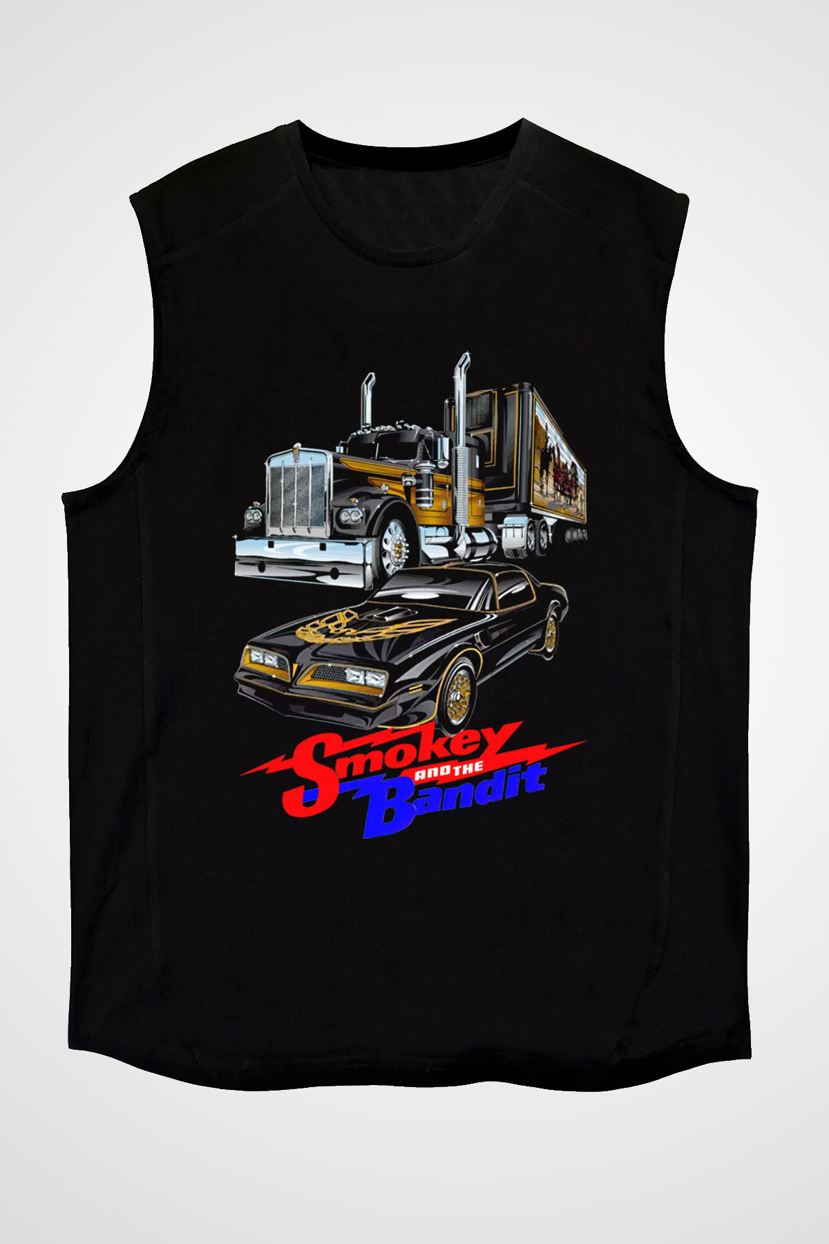 Smokey and the Bandit Siyah Unisex  Kolsuz Tişört