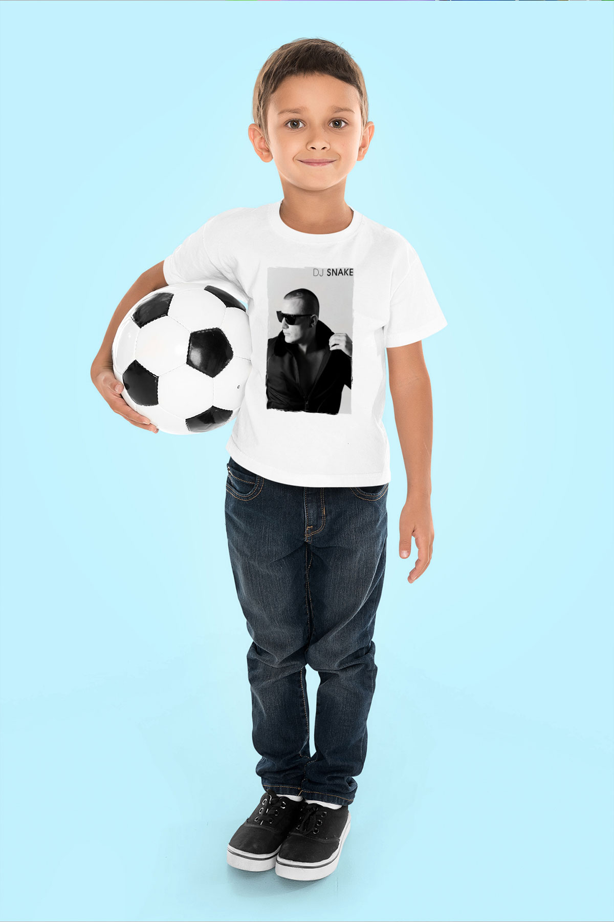 Snake Beyaz Unisex Çocuk Tişört