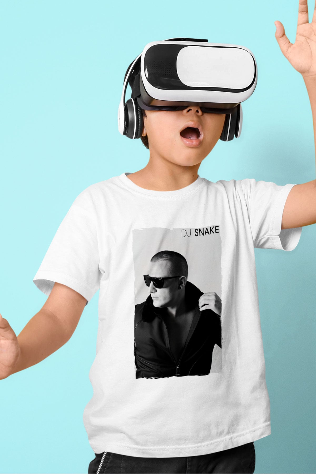 Snake Beyaz Unisex Çocuk Tişört