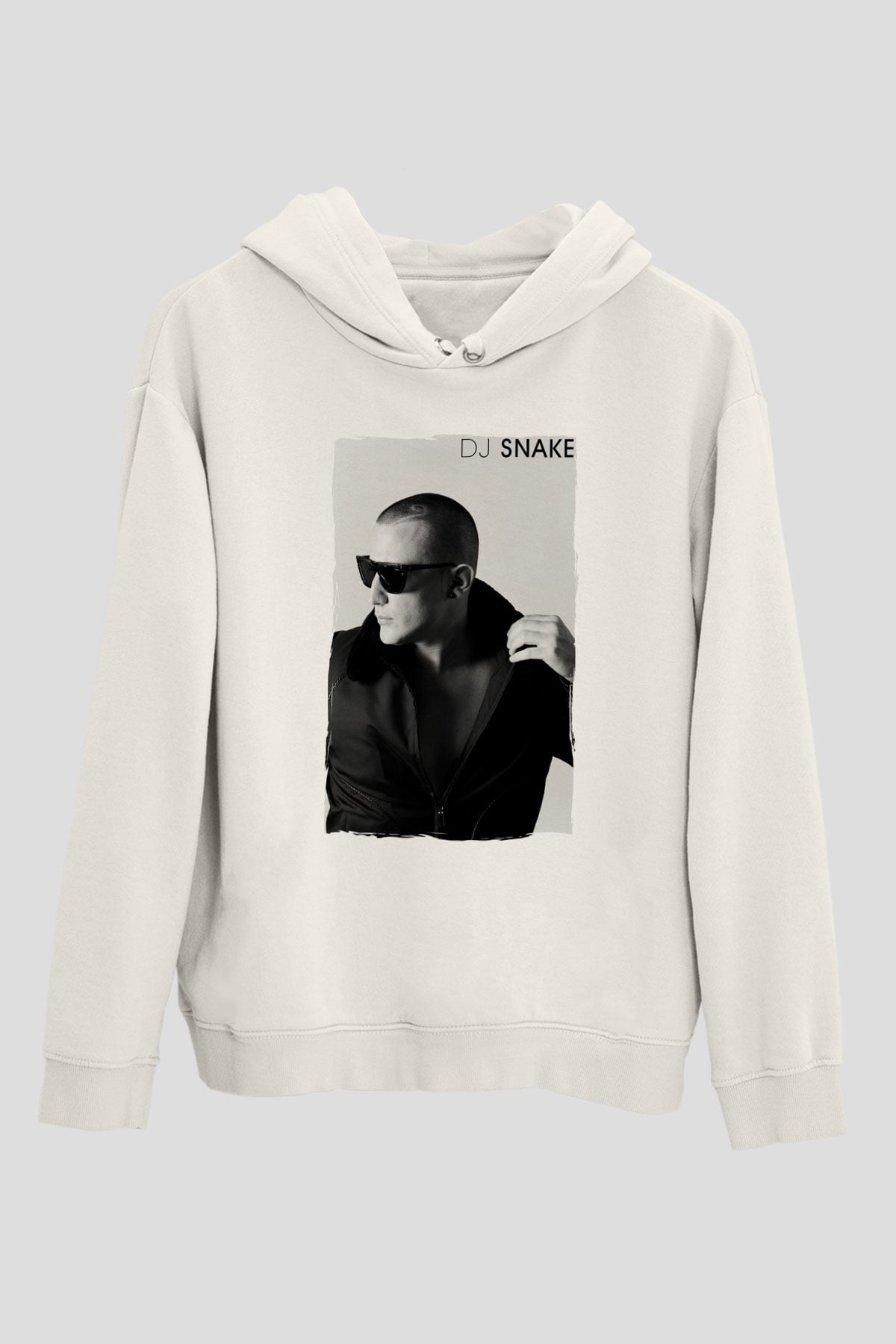 Snake Beyaz Unisex Kapüşonlu Sweatshirt