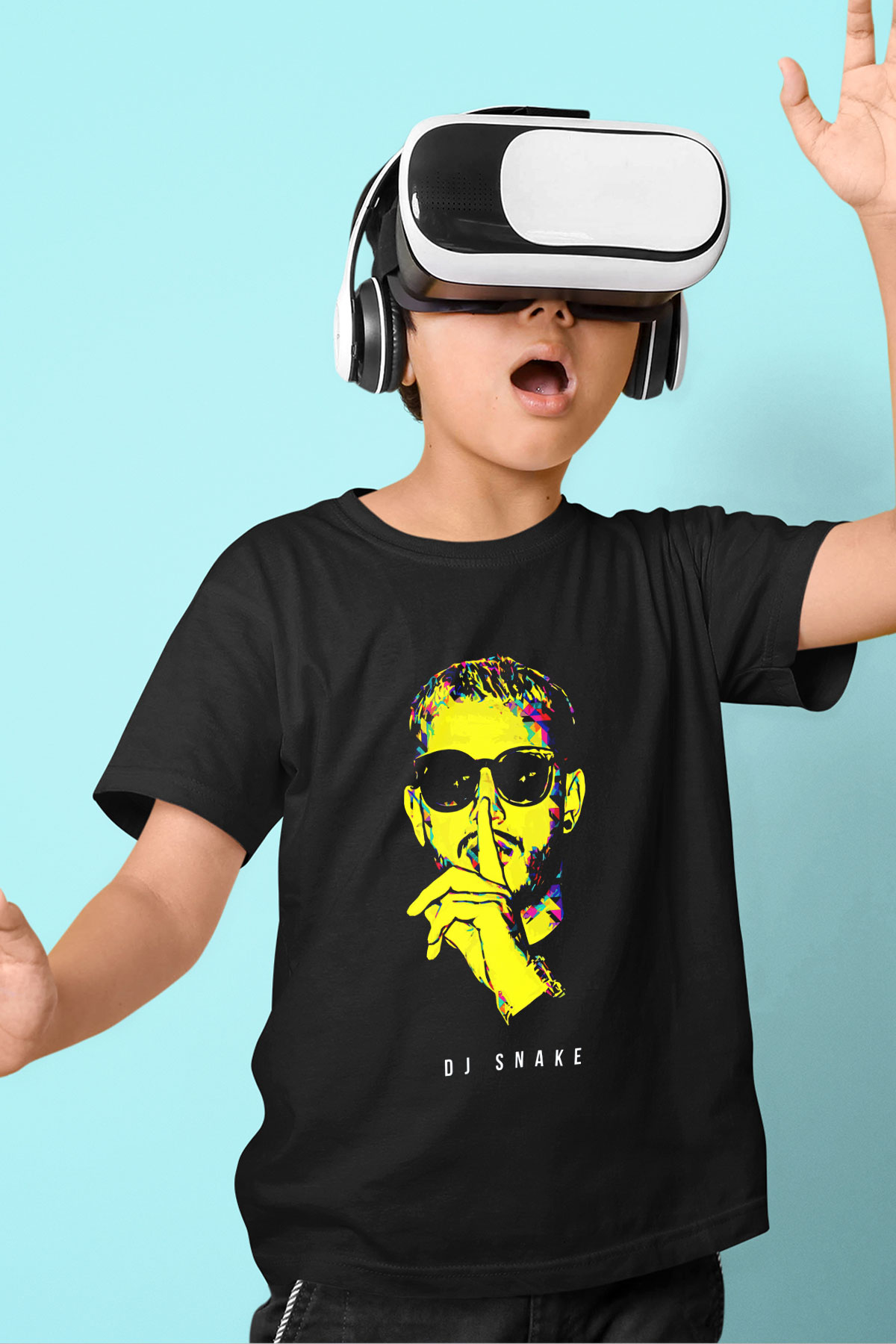 Snake Siyah Unisex Çocuk Tişört