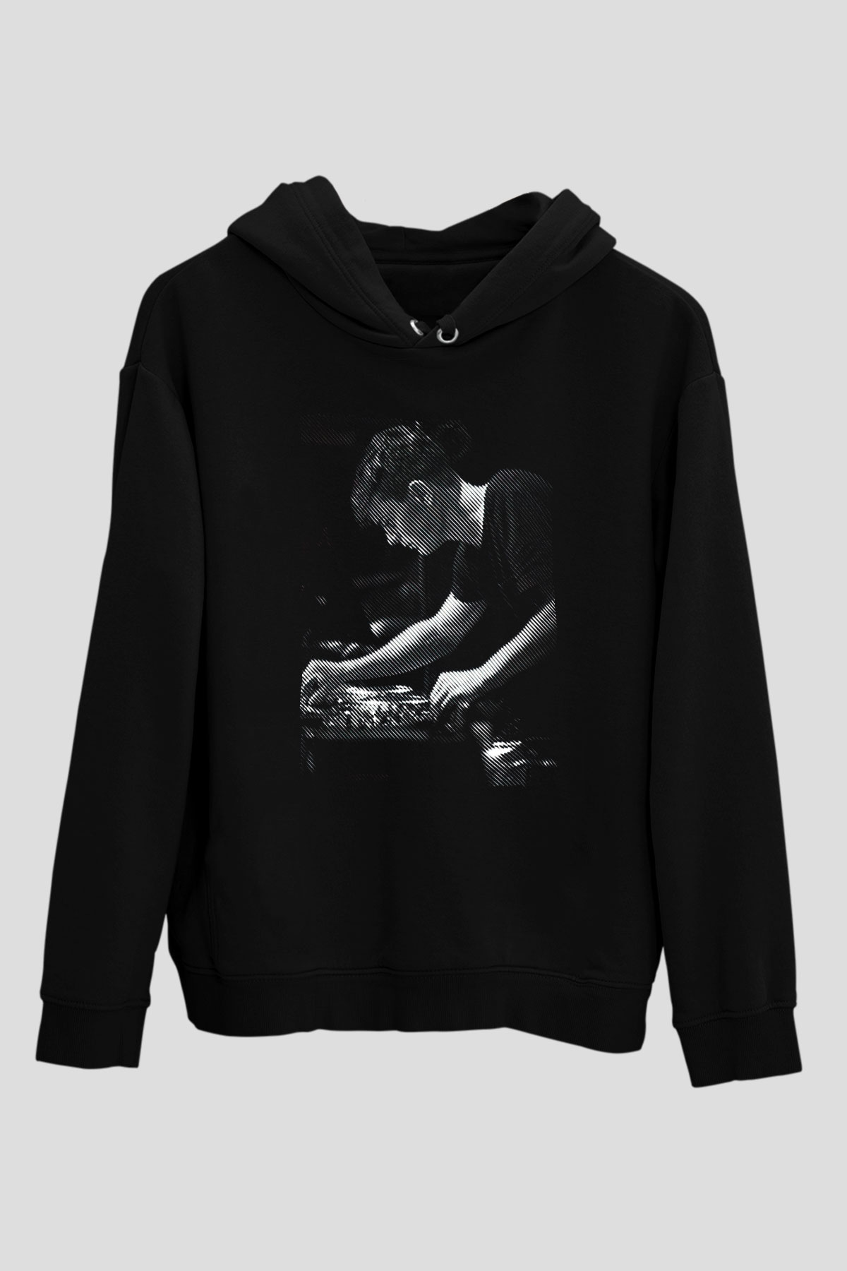 Snake Siyah Unisex Kapüşonlu Sweatshirt