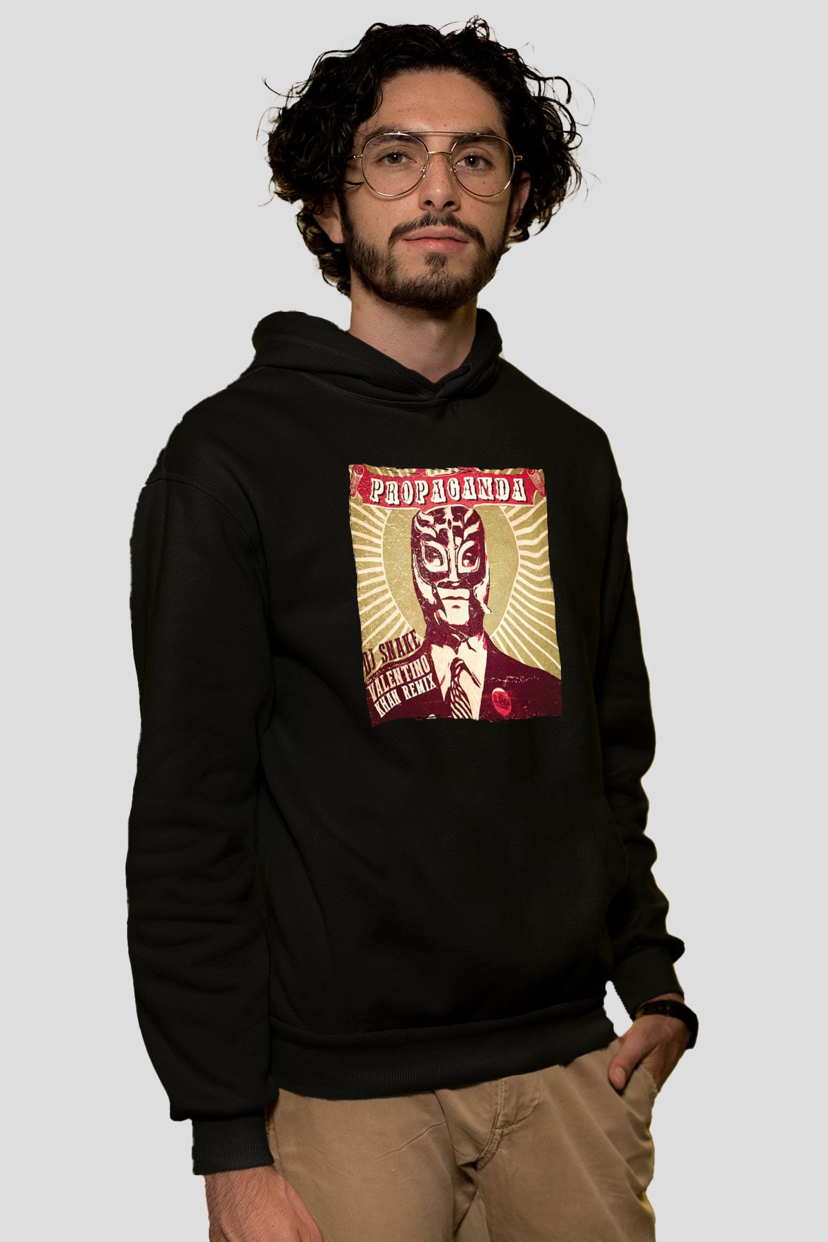 Snake Siyah Unisex Kapüşonlu Sweatshirt