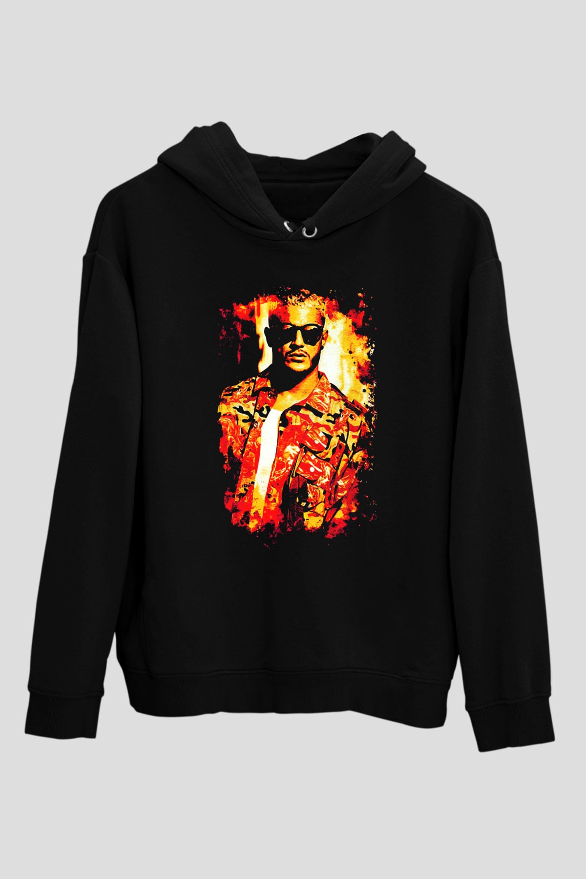 Snake Siyah Unisex Kapüşonlu Sweatshirt