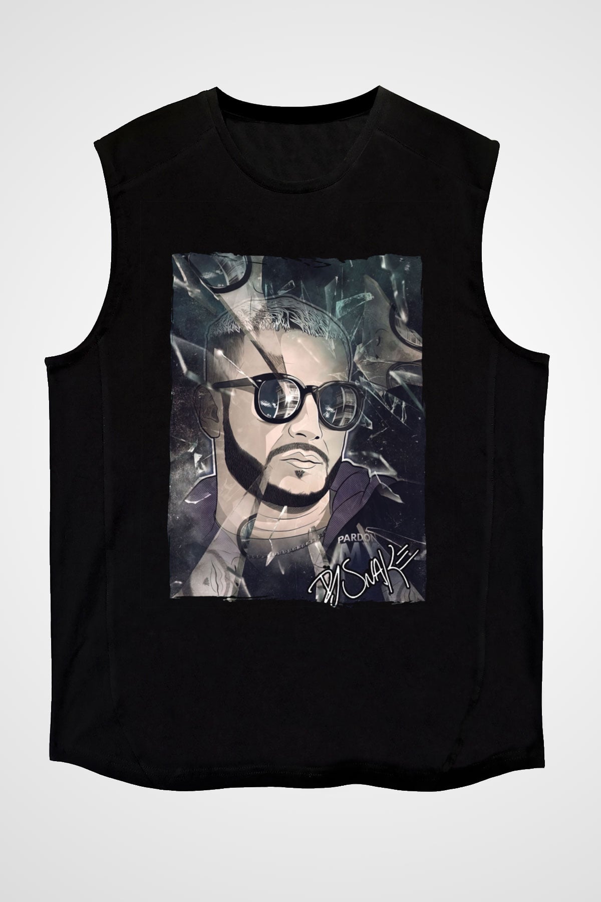 Snake Siyah Unisex Kolsuz Tişört