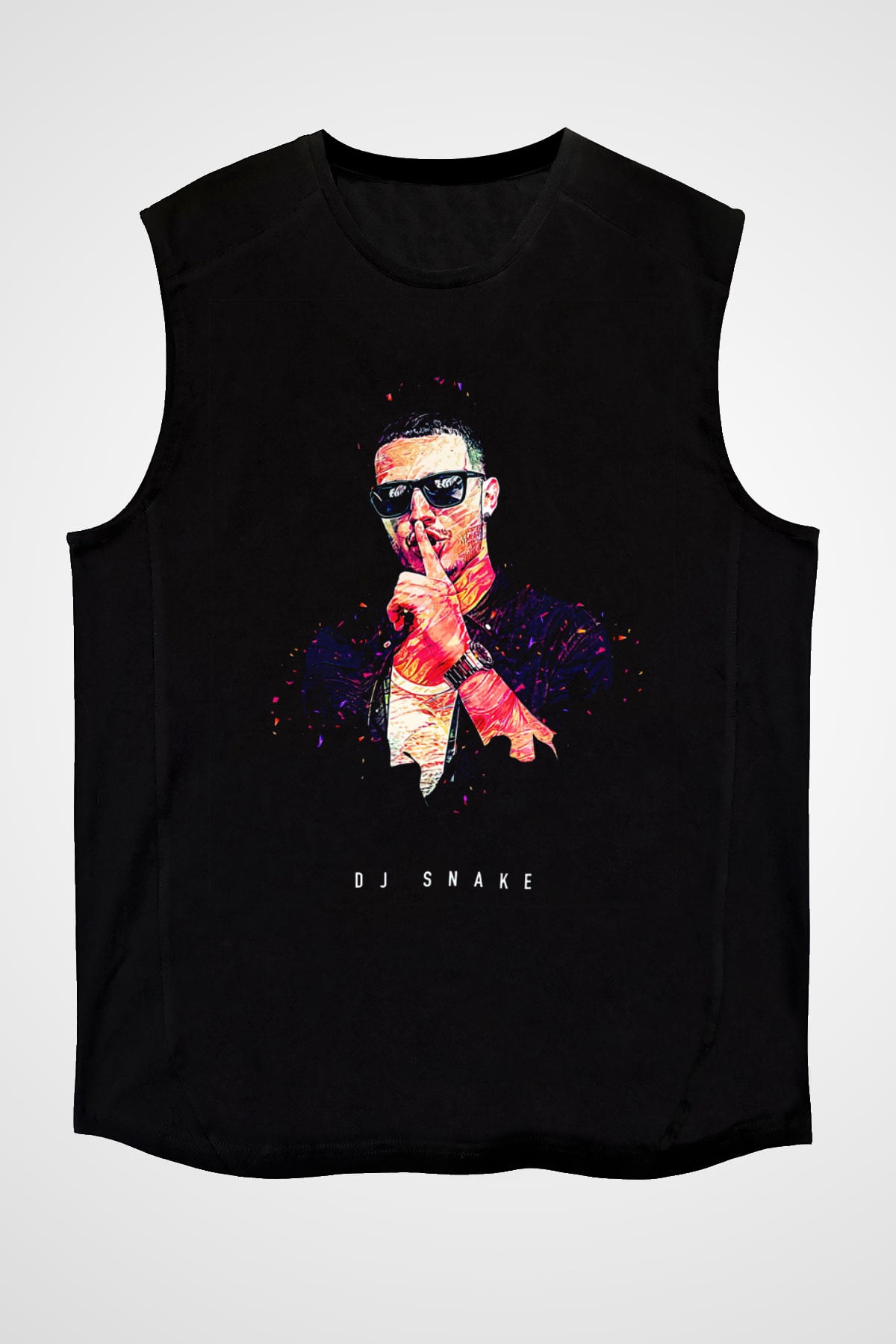 Snake Siyah Unisex Kolsuz Tişört