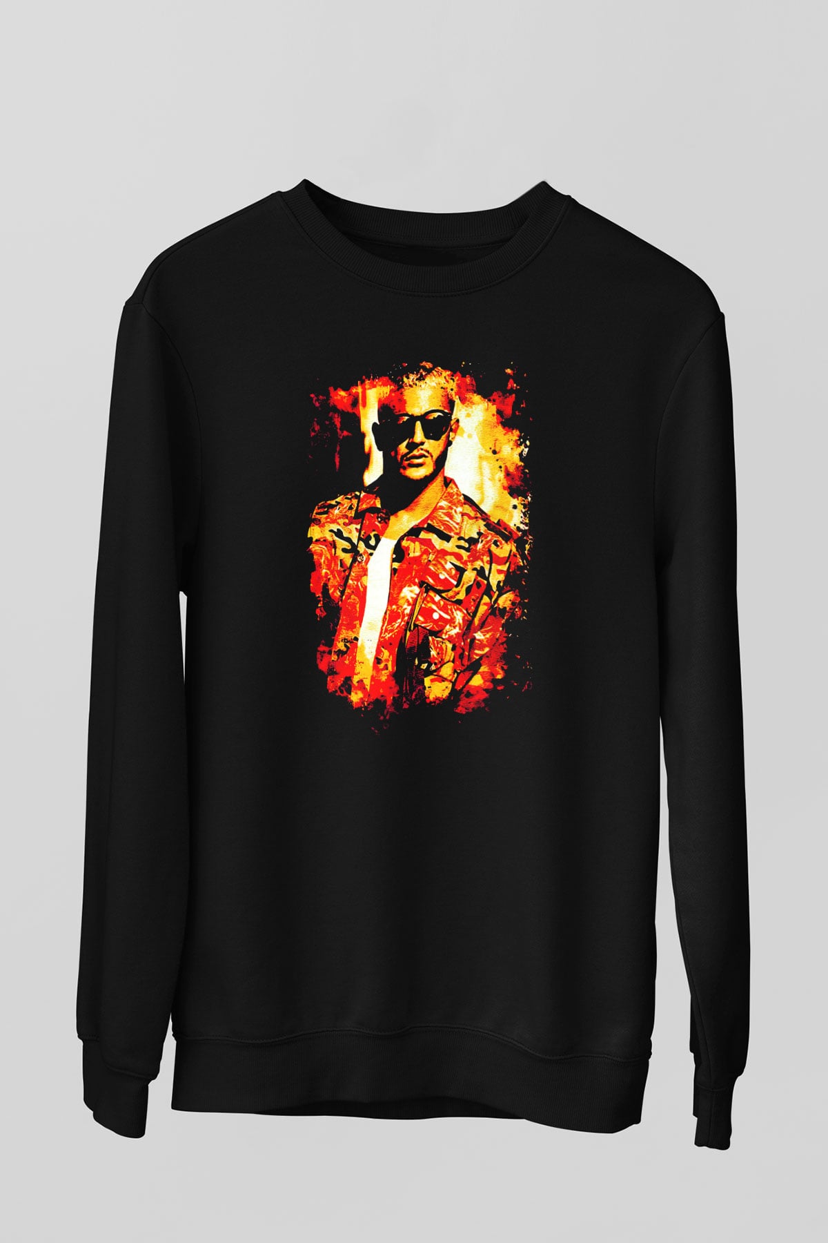 Snake Siyah Unisex Sweatshirt