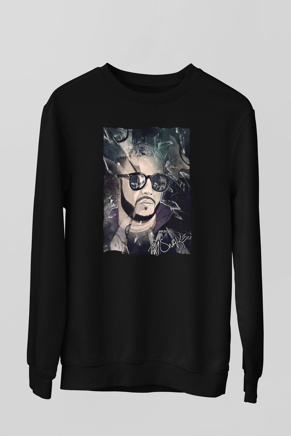 Snake Siyah Unisex Sweatshirt