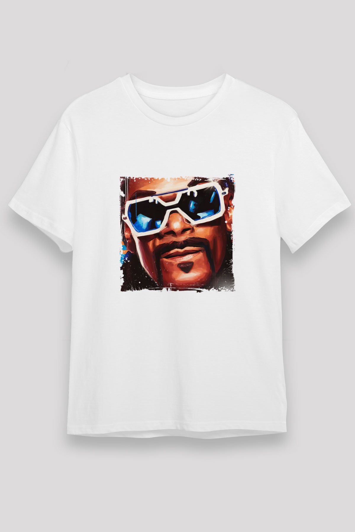 Snoop Dogg Baskılı Unisex Beyaz Tişört