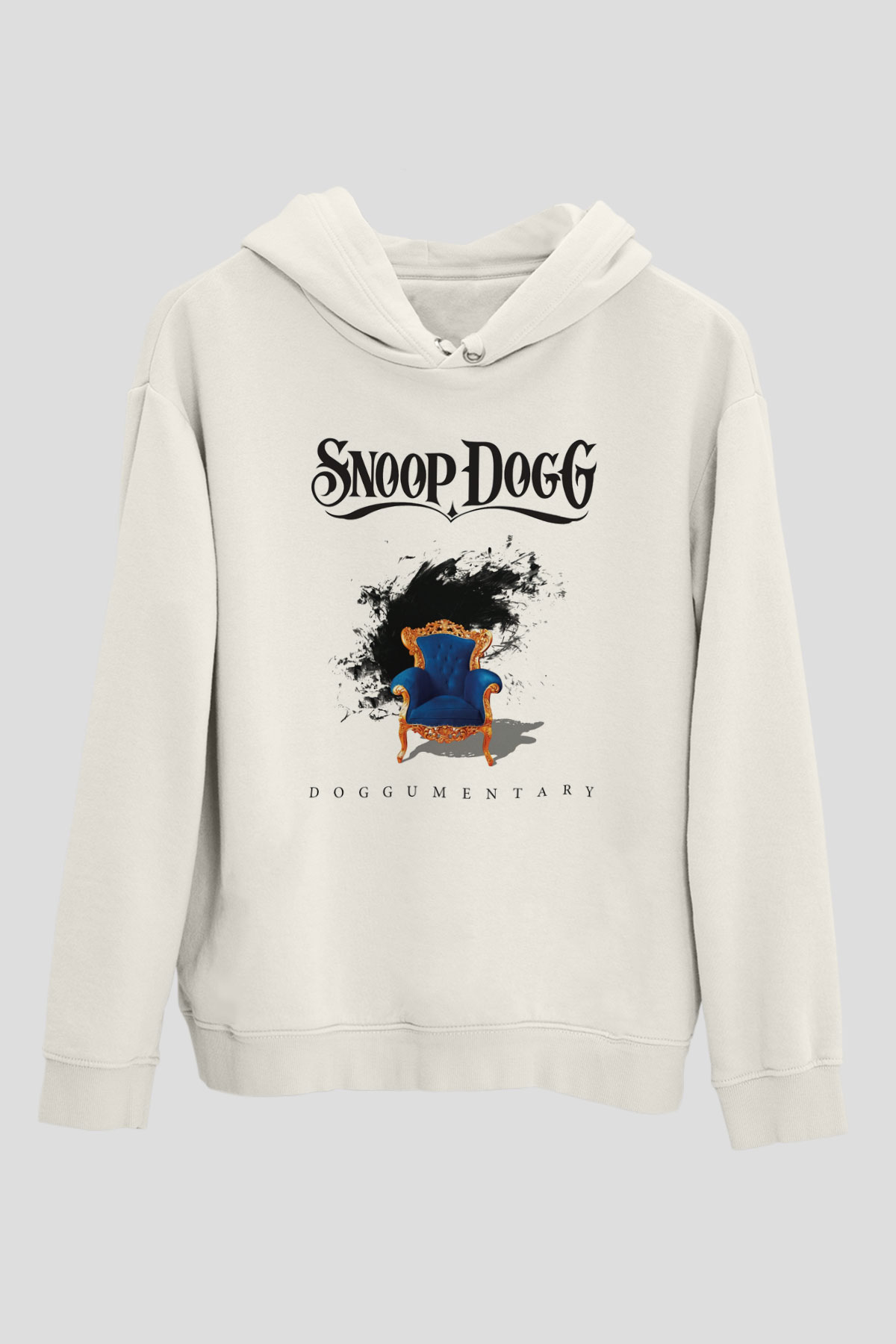 Snoop Dogg Beyaz Unisex Kapşonlu Sweatshirt