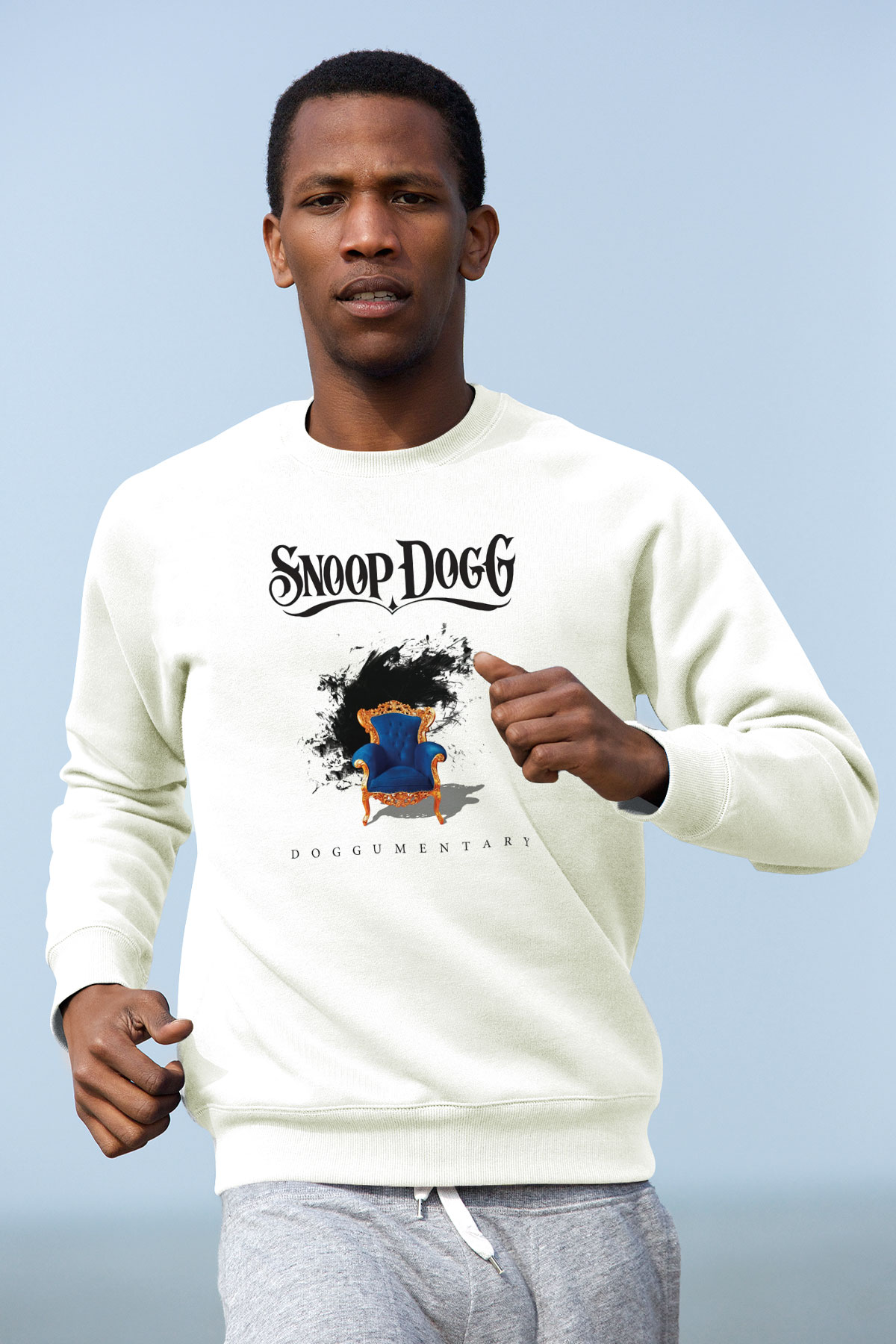 Snoop Dogg Beyaz Unisex Sweatshirt