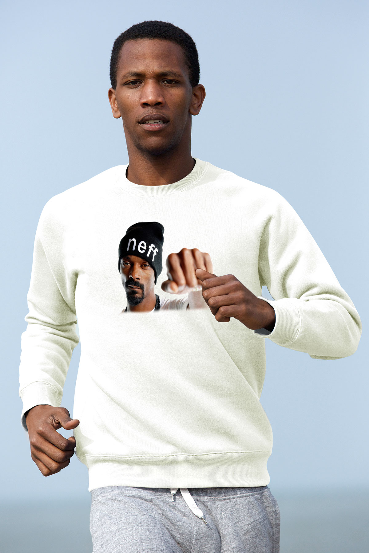 Snoop Dogg Beyaz Unisex Sweatshirt