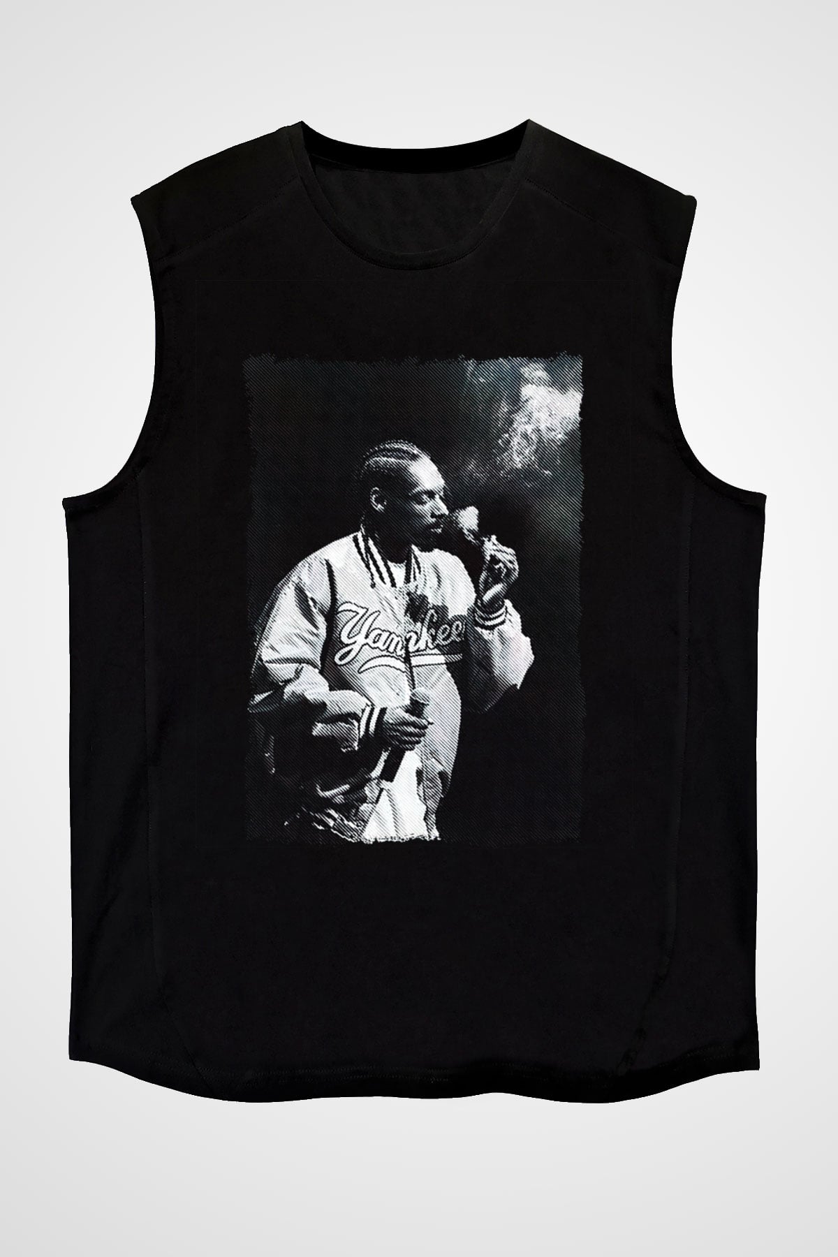 Snoop Dogg Siyah Unisex-Fabrikası Kolsuz Tişört