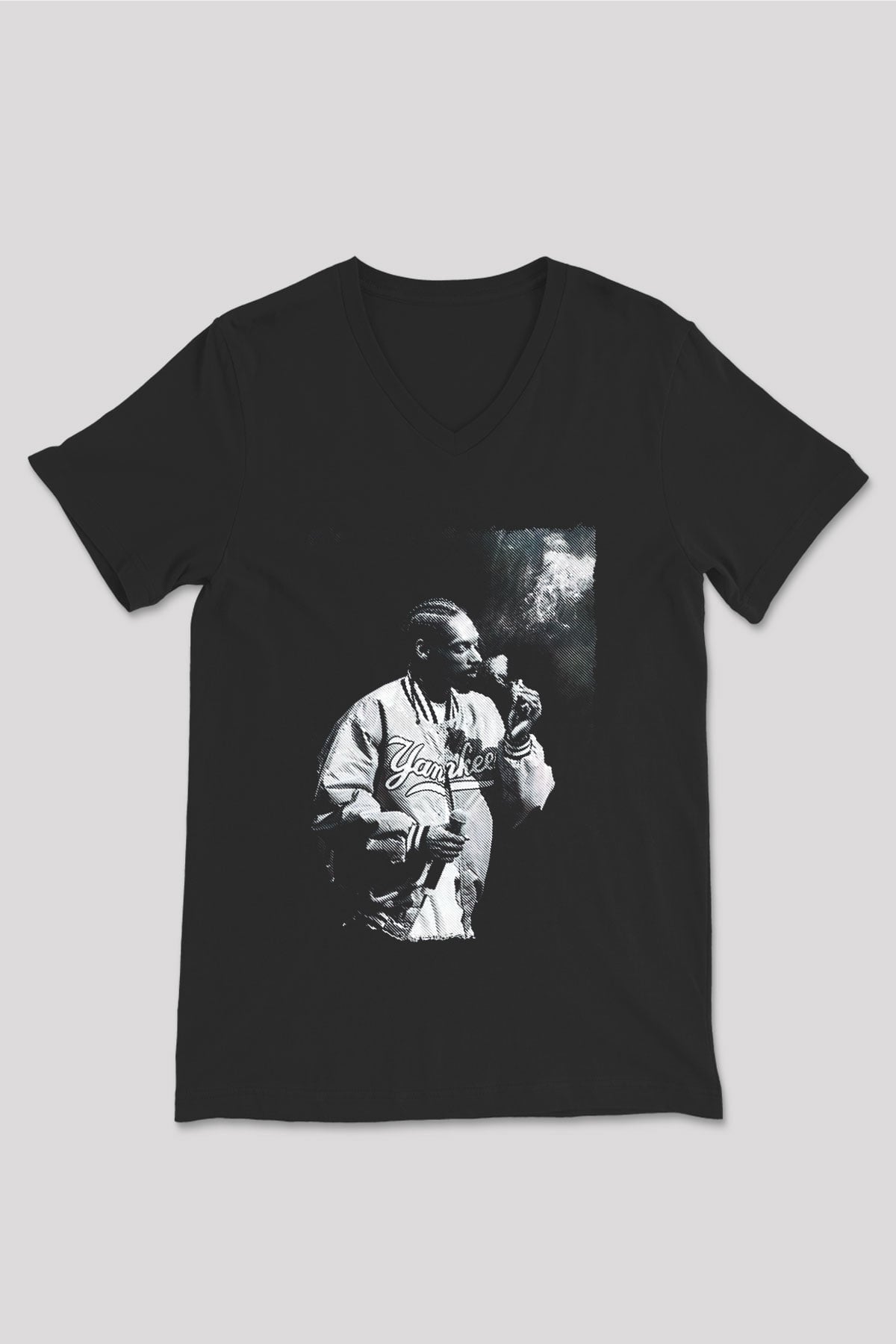 Snoop Dogg Siyah Unisex-Fabrikası V Yaka Tişört