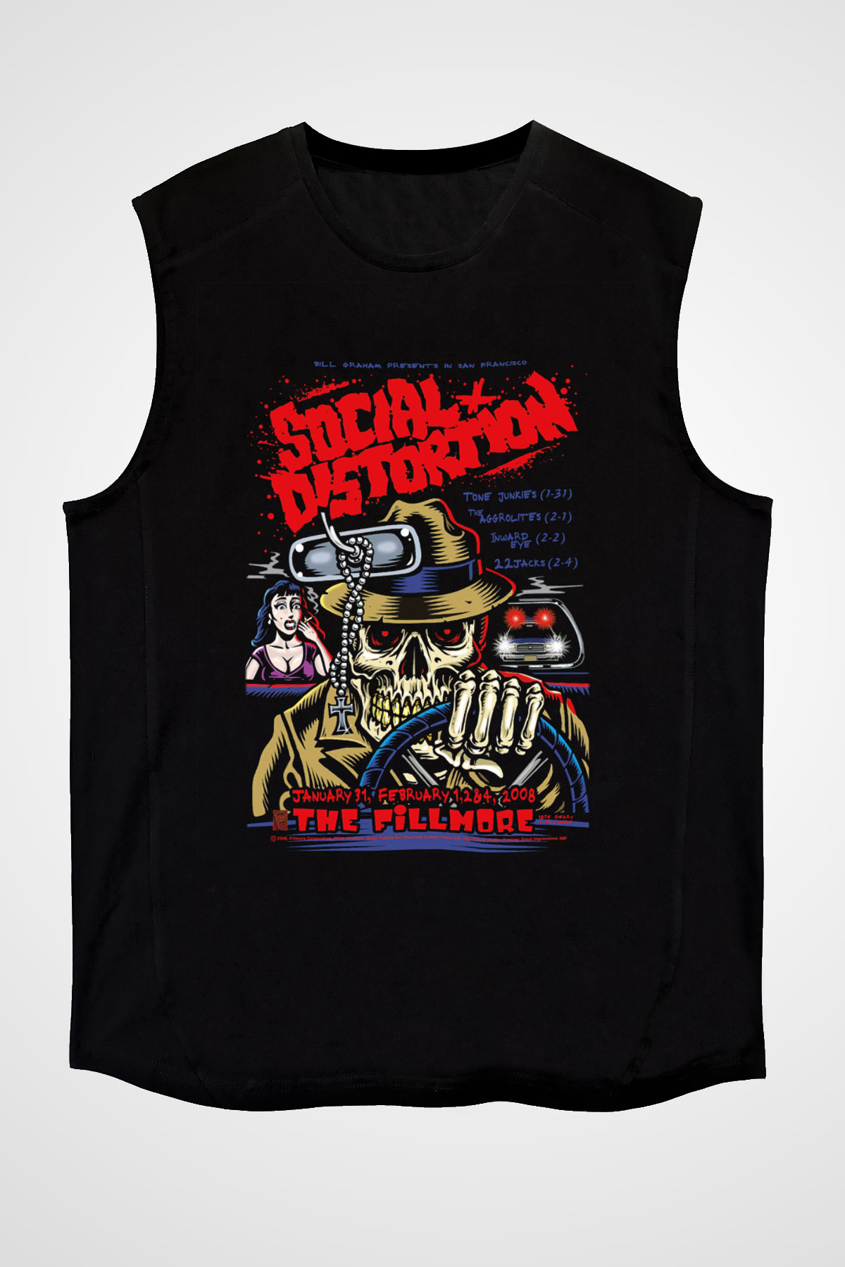 Social Distortion Siyah Unisex Kolsuz Tişört