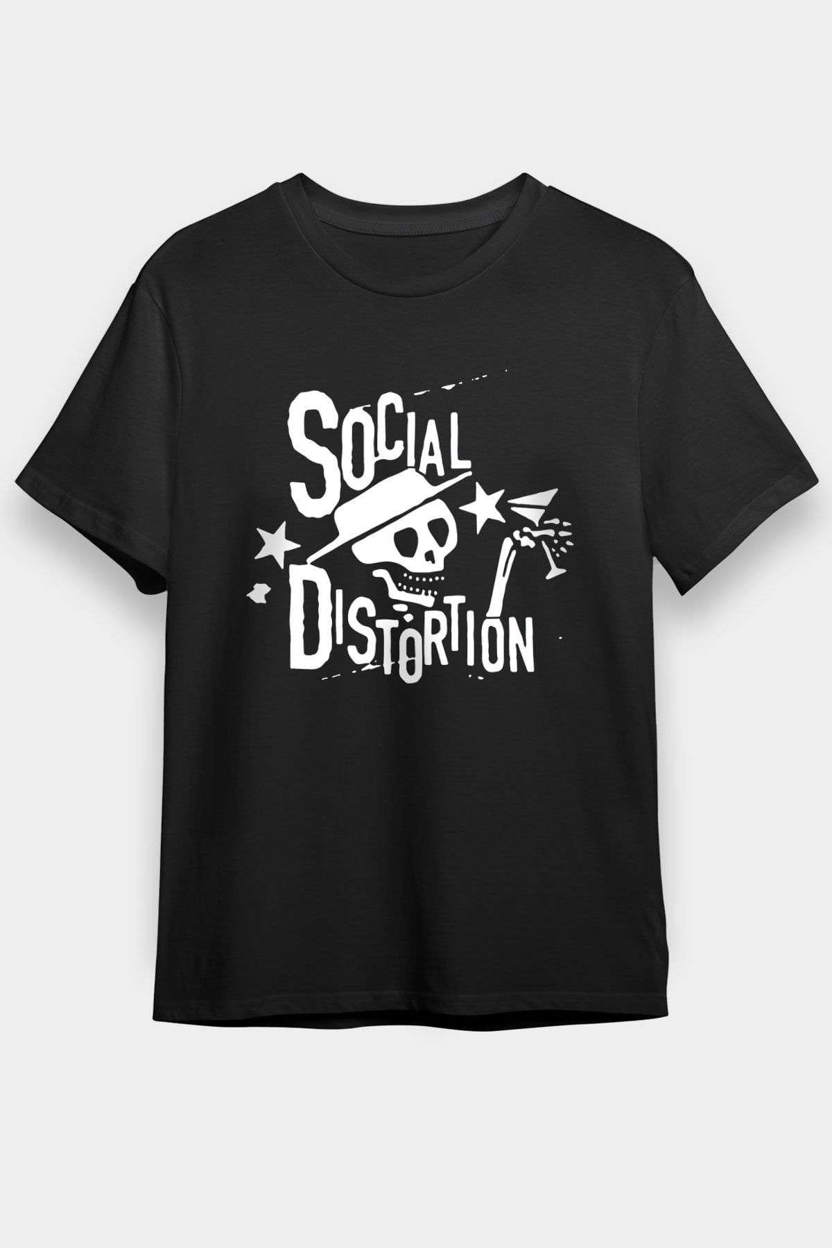 Social Distortion Siyah Unisex Tişört T-Shirt - Tişört Fabrikası
