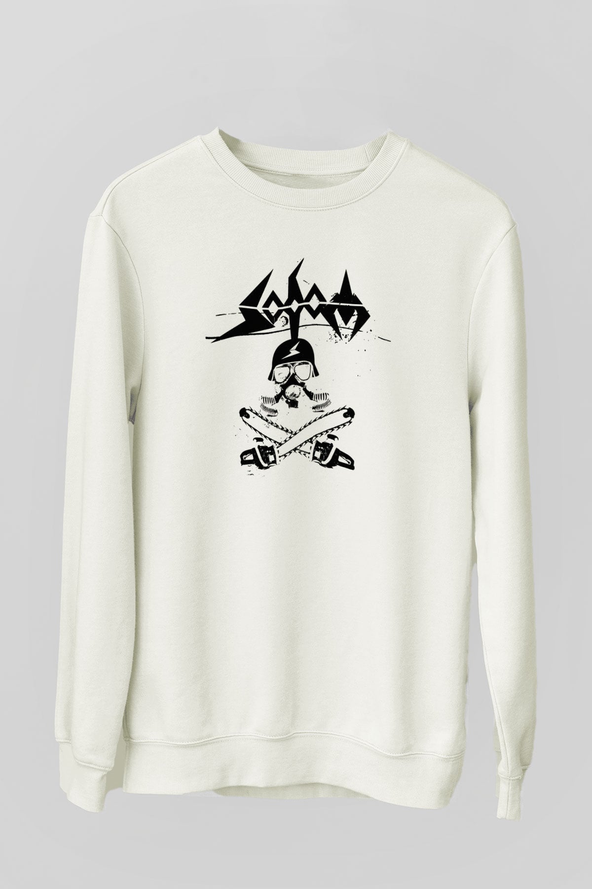 Sodom Beyaz Unisex Sweatshirt