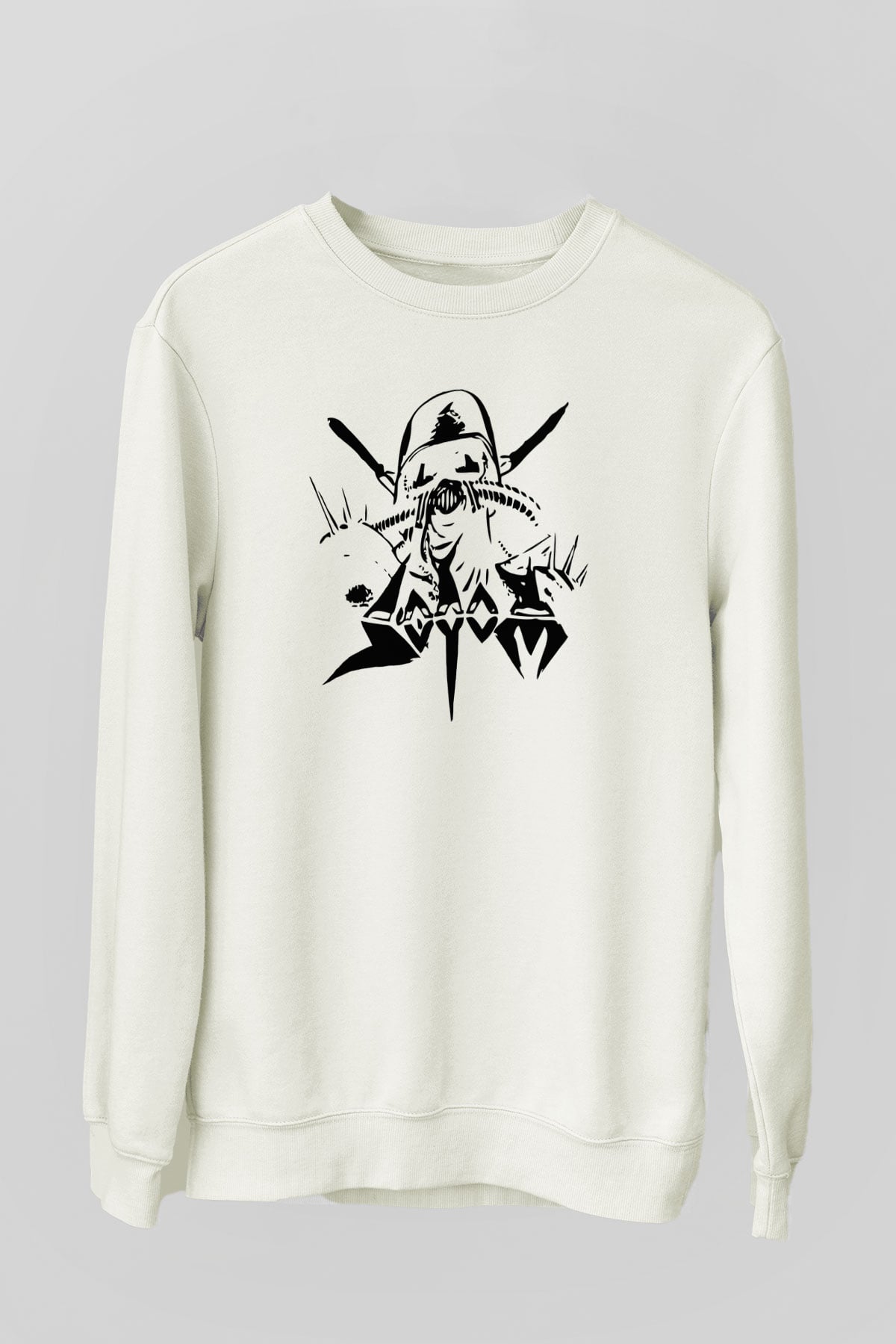 Sodom Beyaz Unisex Sweatshirt