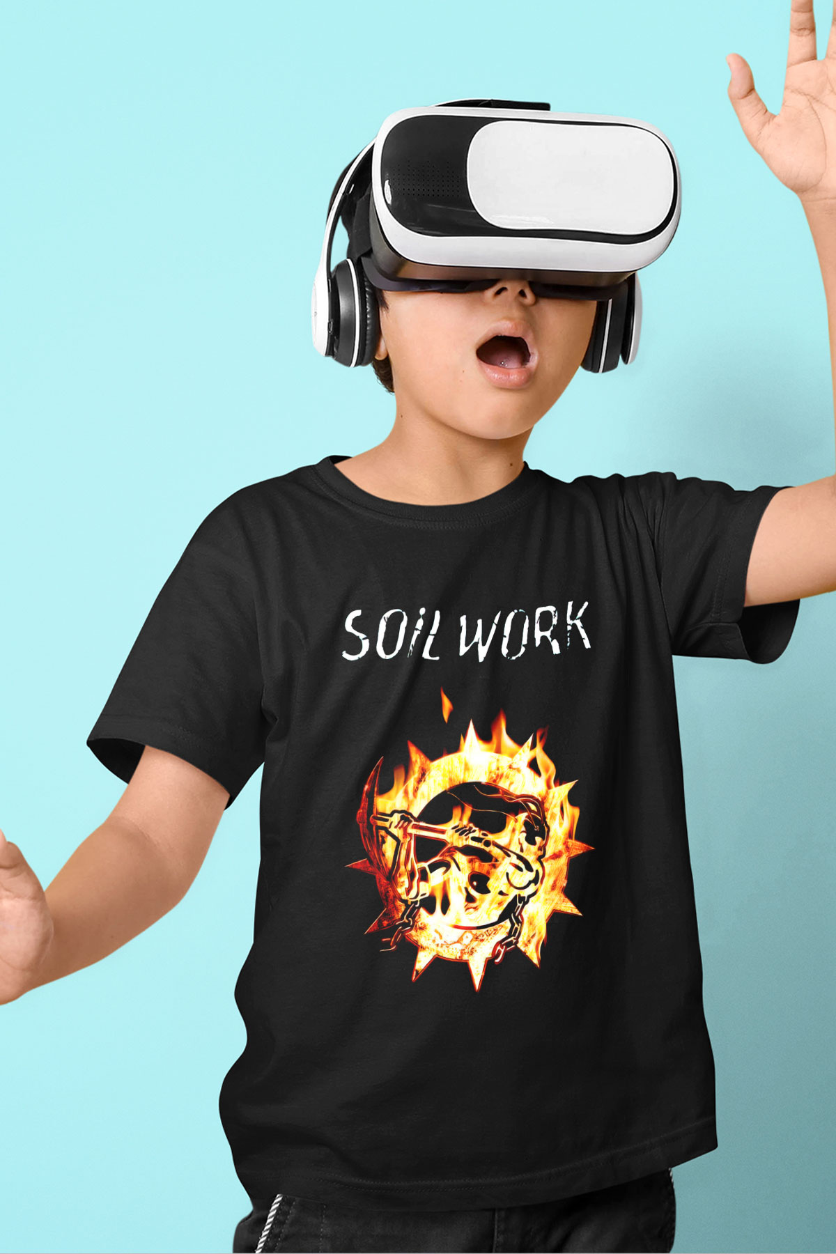 Soilwork Baskılı Siyah Unisex Çocuk Tişört