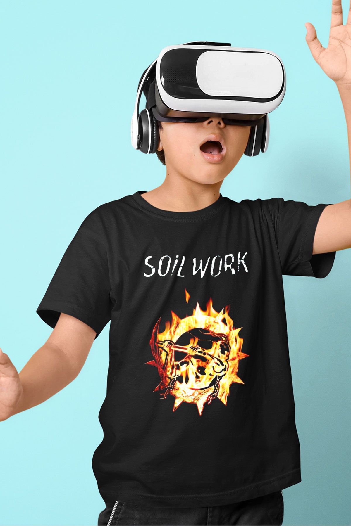 Soilwork Baskılı Siyah Unisex Çocuk Tişört