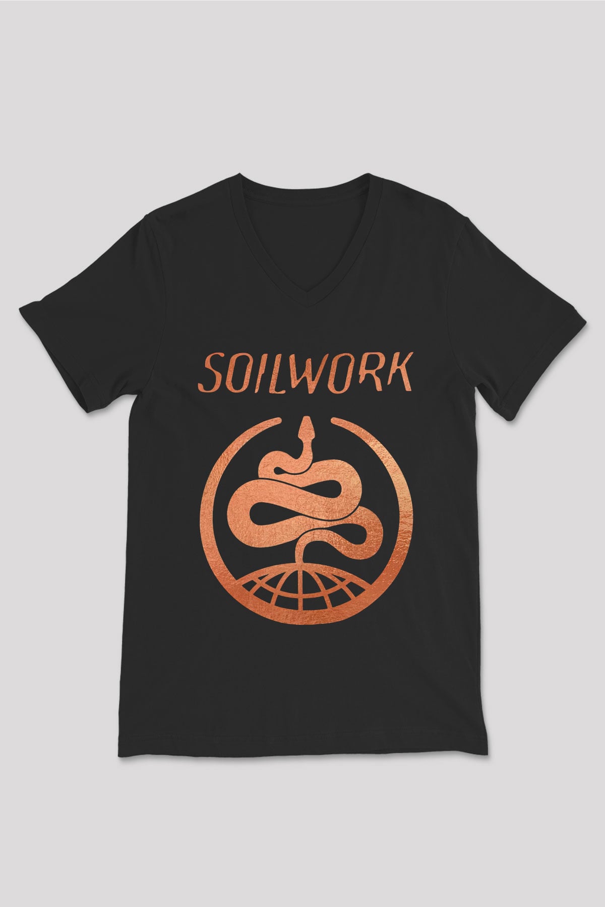 Soilwork Siyah Unisex-Fabrikası V Yaka Tişört