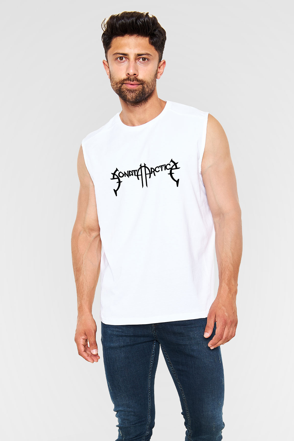 Sonata Arctica Beyaz Unisex Kolsuz Tişört