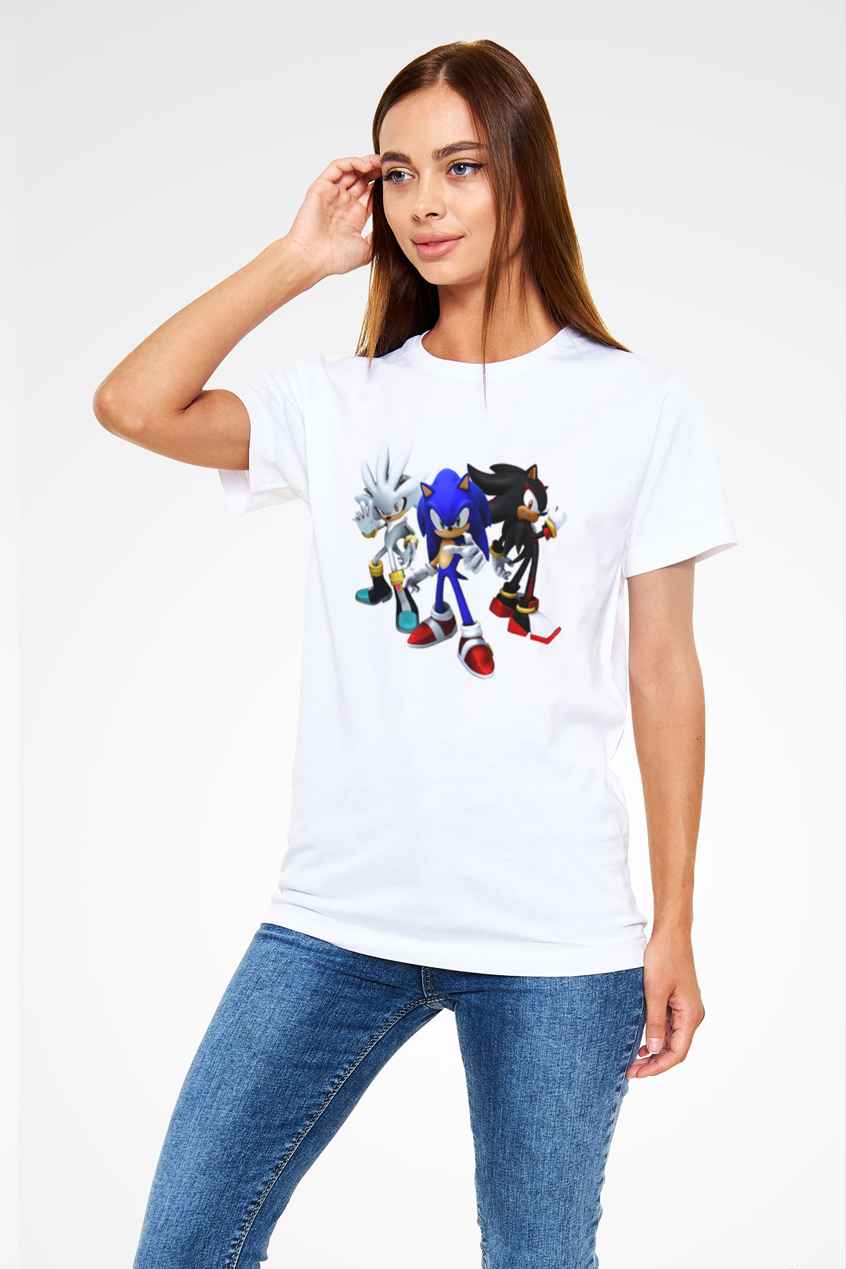 Sonic the Hedgehog Beyaz Unisex Tişört