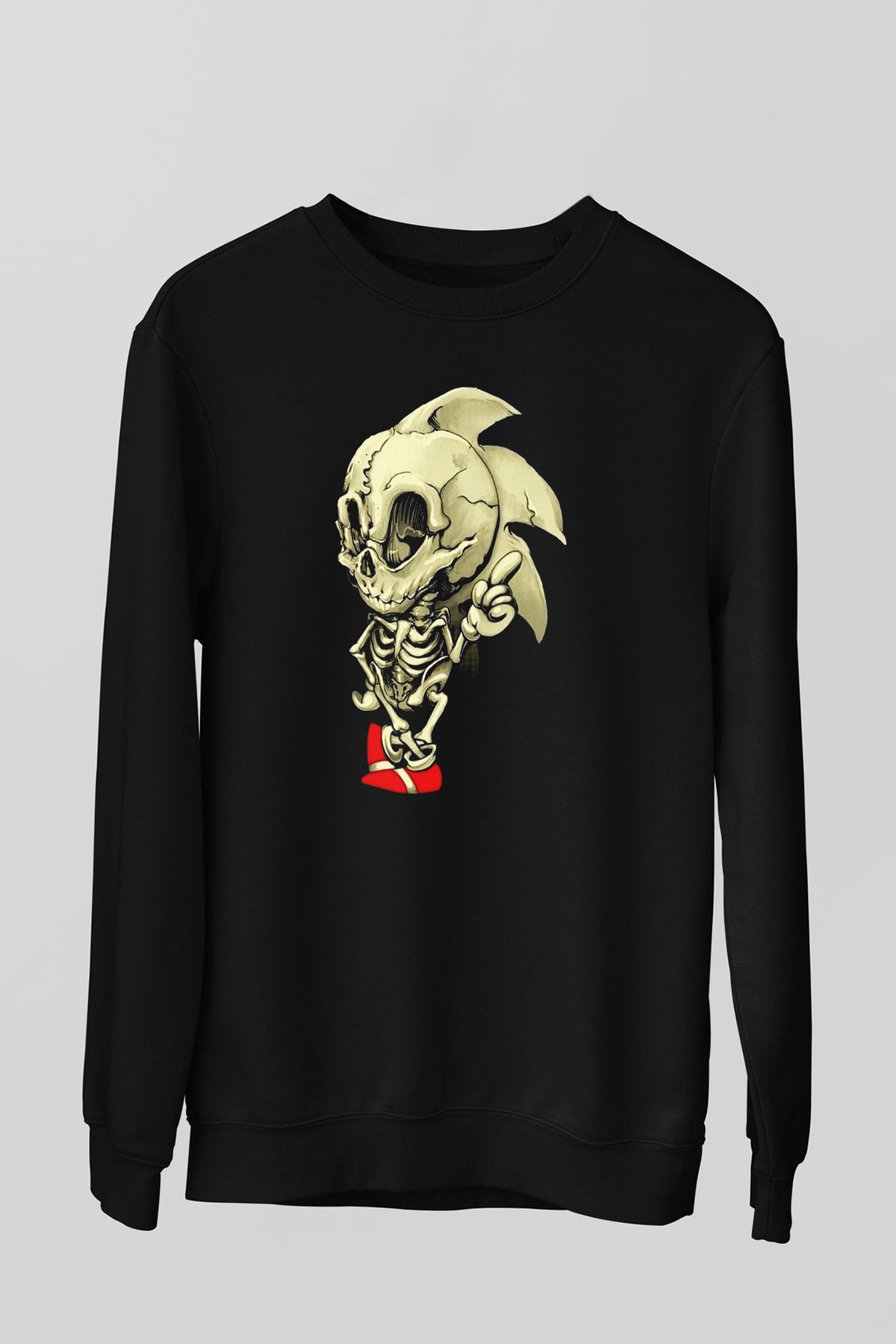 Sonic the Hedgehog Siyah Unisex Sweatshirt