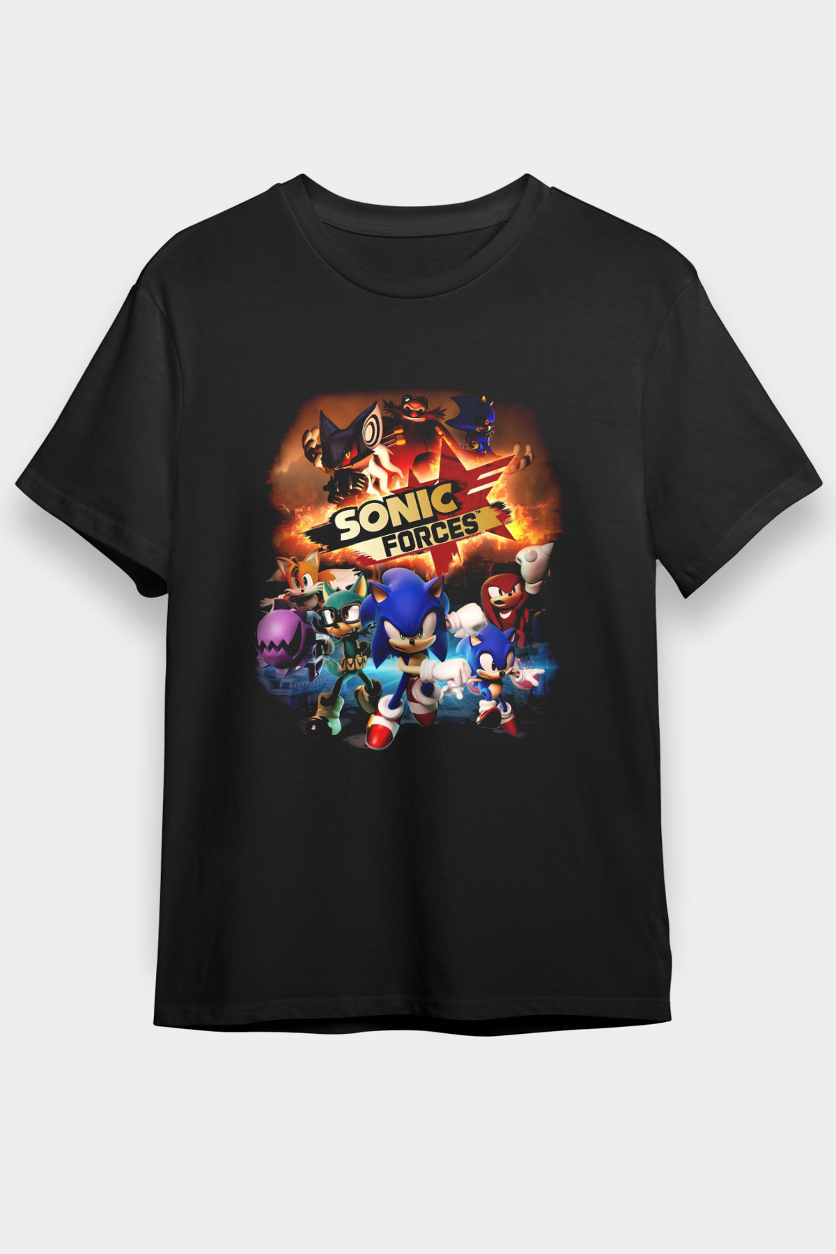 Sonic the Hedgehog Siyah Unisex Tişört