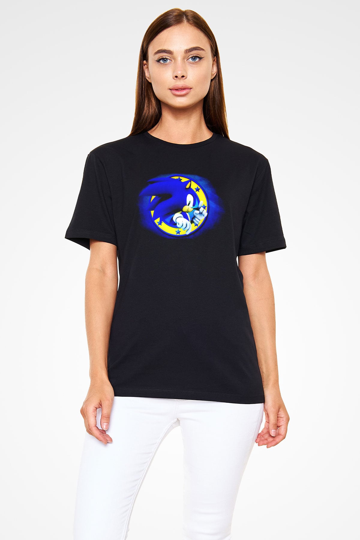 Sonic the Hedgehog Siyah Unisex Tişört