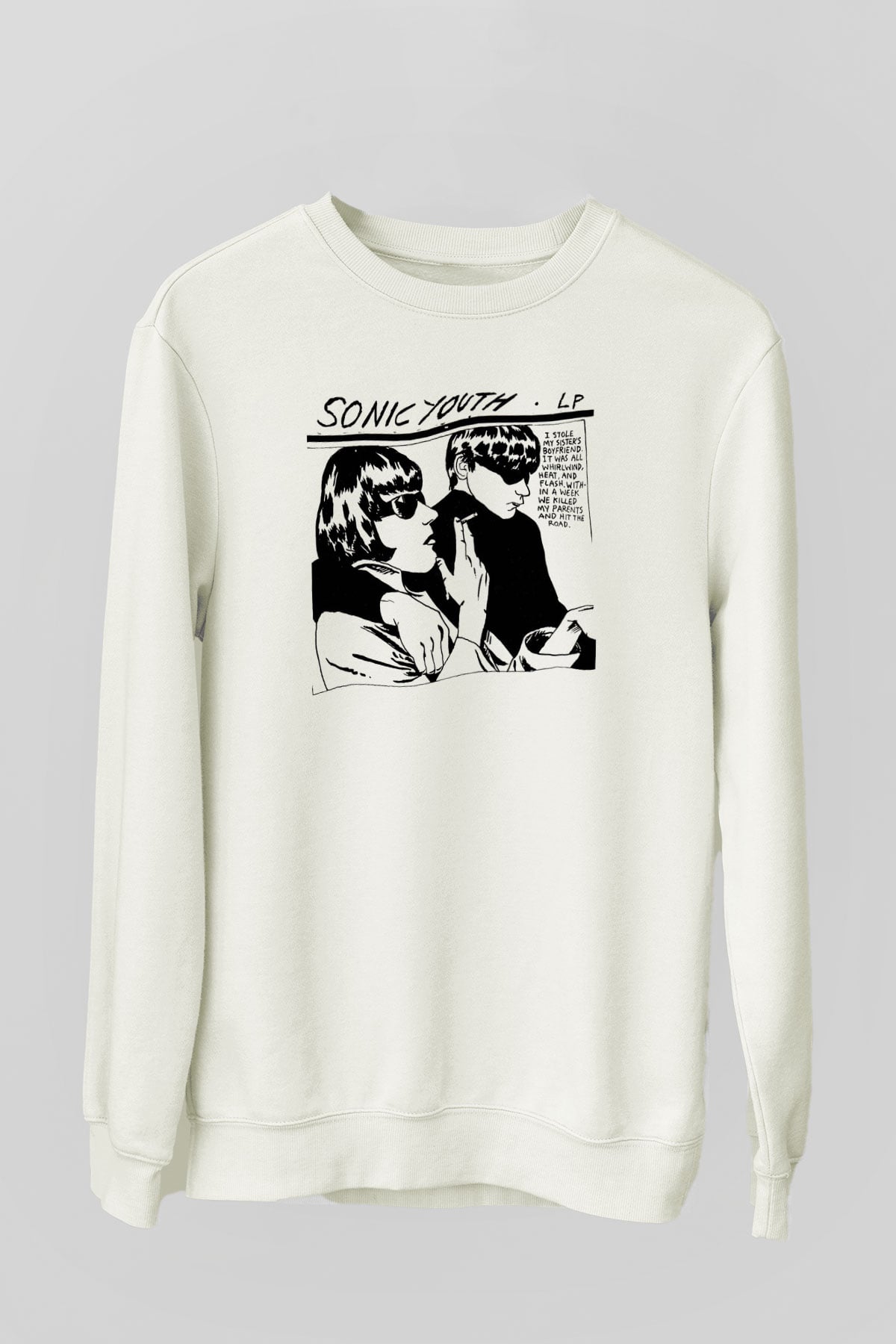 Sonic Youth Beyaz Unisex Sweatshirt