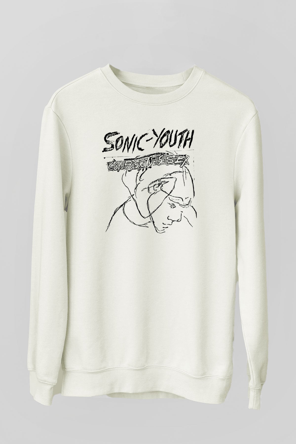 Sonic Youth Beyaz Unisex Sweatshirt