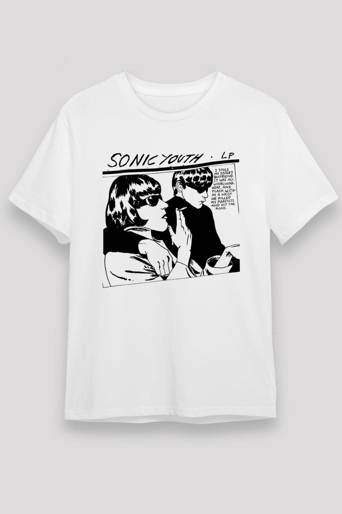 Sonic Youth Beyaz Unisex Tişört T-Shirt - Tişört Fabrikası