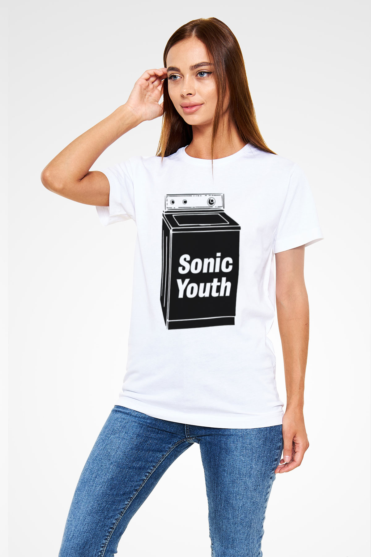 Sonic Youth Beyaz Unisex Tişört T-Shirt - Tişört Fabrikası