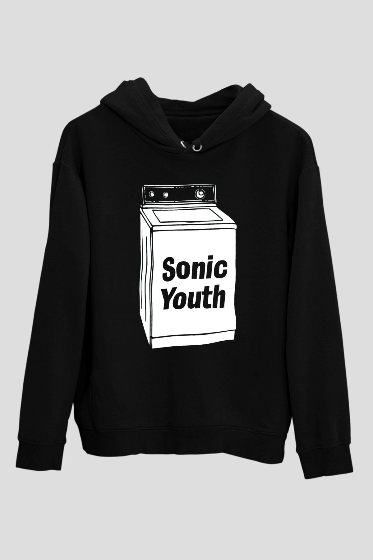 Sonic Youth Siyah Unisex Kapşonlu Sweatshirt