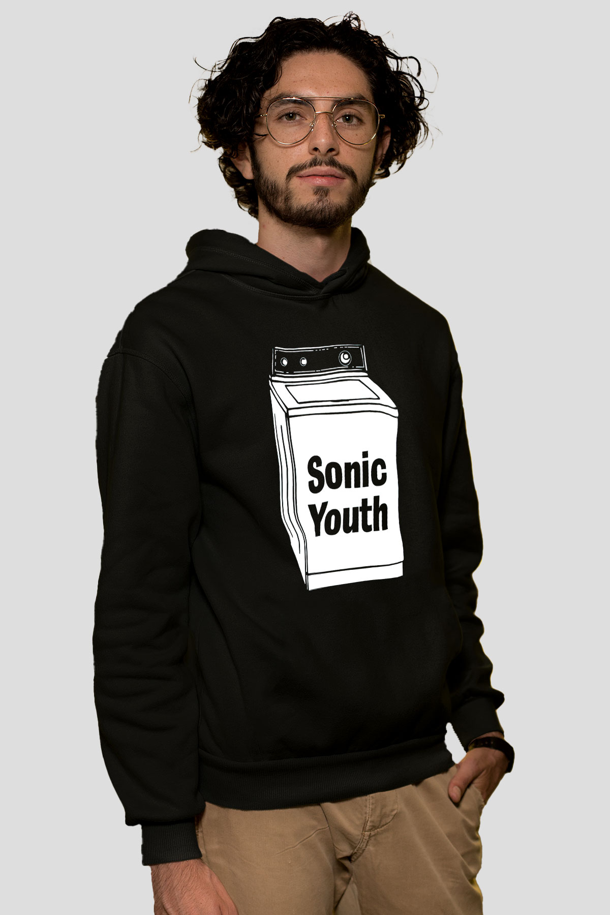 Sonic Youth Siyah Unisex Kapşonlu Sweatshirt