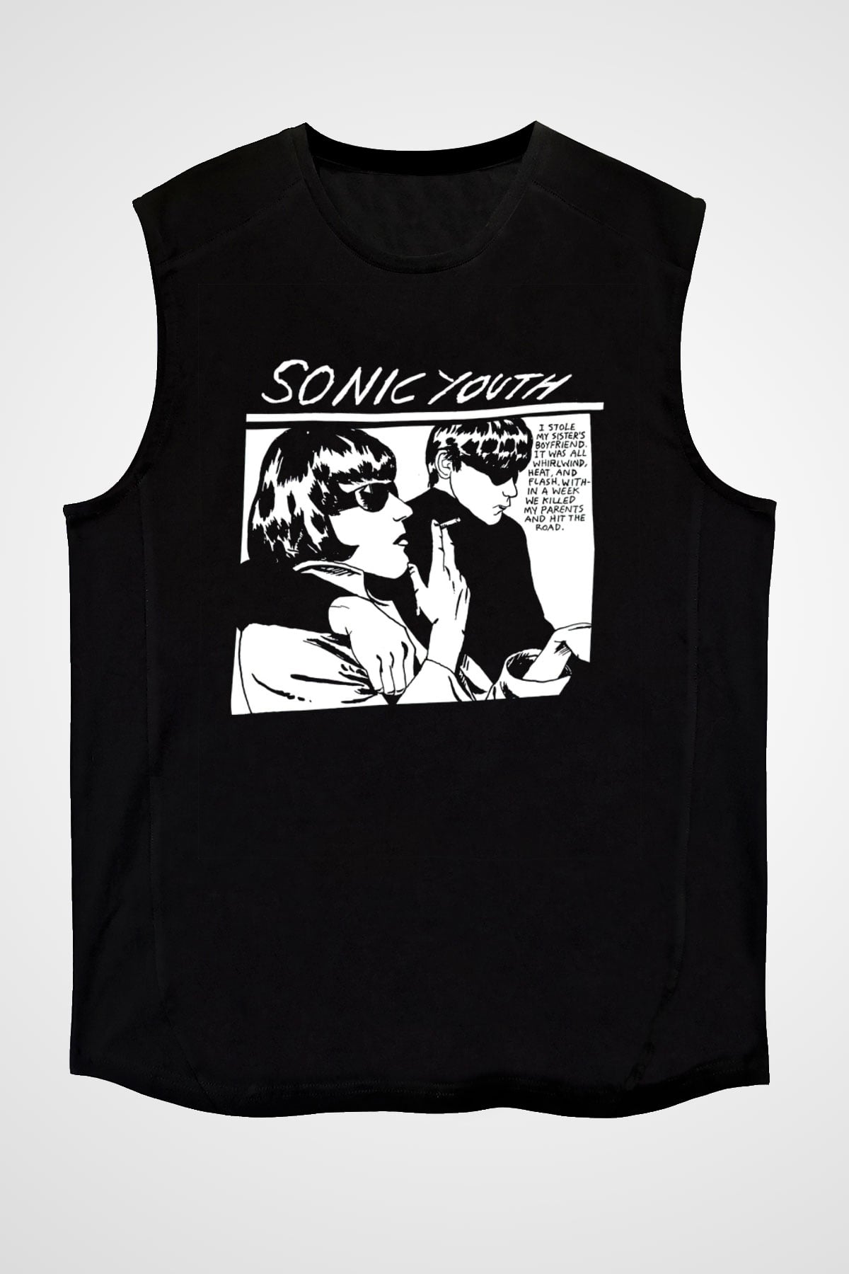 Sonic Youth Siyah Unisex Kolsuz Tişört