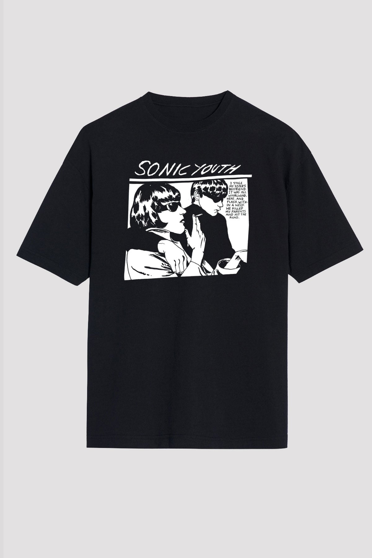 Sonic Youth Siyah Unisex Oversize Tişört T-Shirt