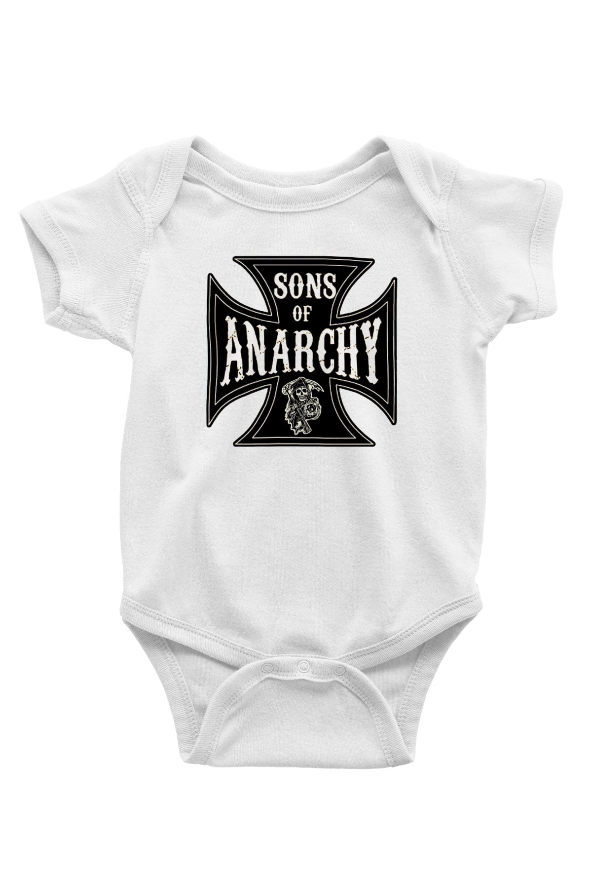 Sons of Anarchy Baskılı Beyaz Unisex Bebek Body - Zıbın
