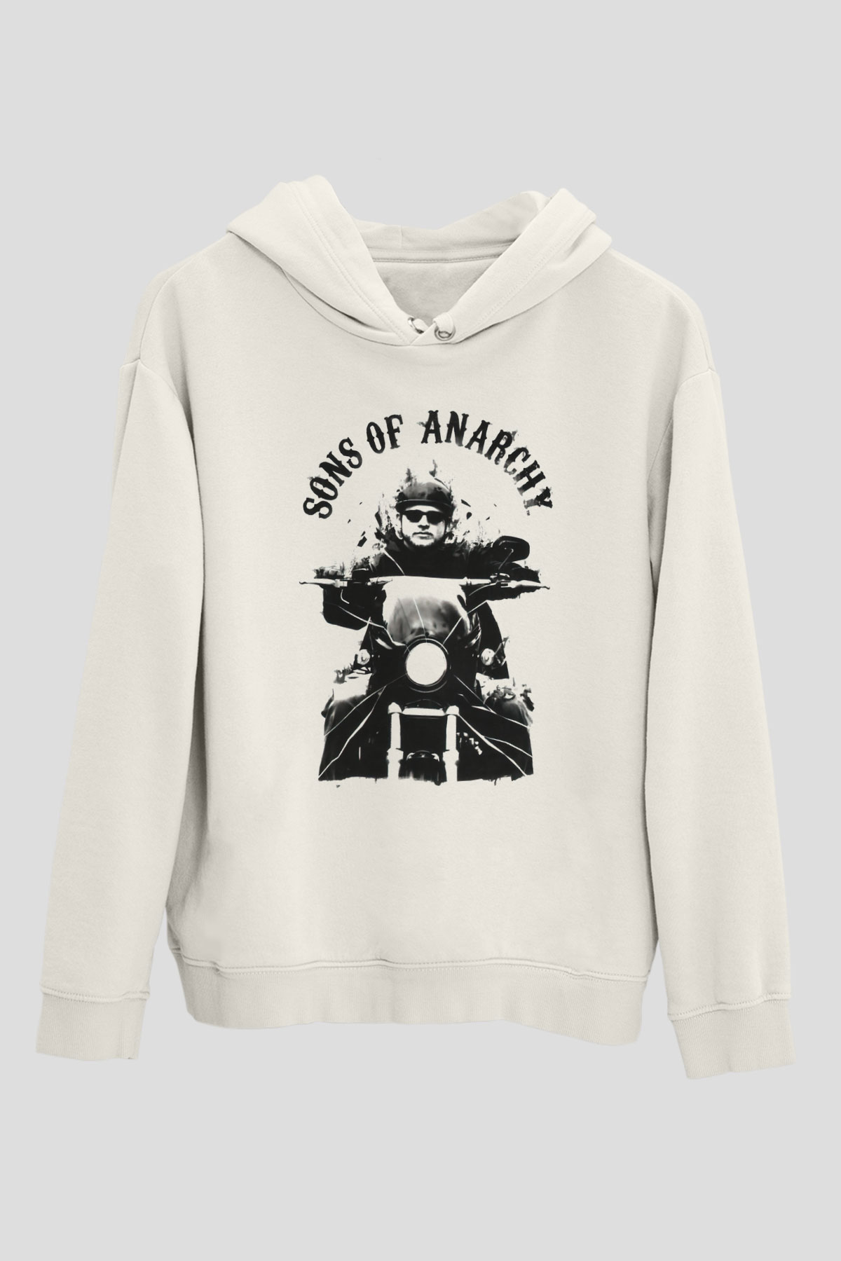 Sons of Anarchy Beyaz Unisex Kapşonlu Sweatshirt
