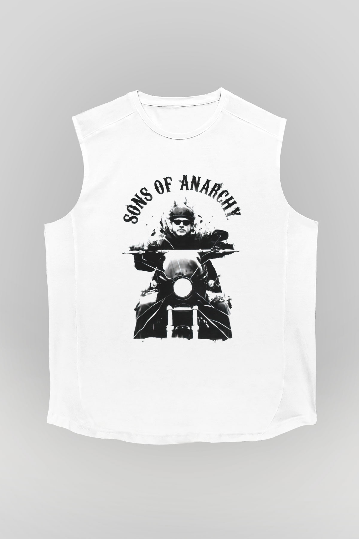 Sons of Anarchy Beyaz Unisex Kolsuz Tişört