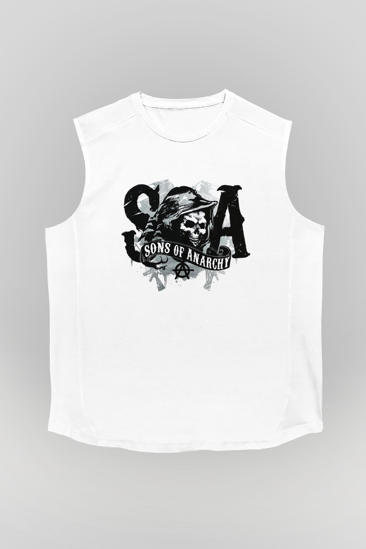 Sons of Anarchy Beyaz Unisex Kolsuz Tişört