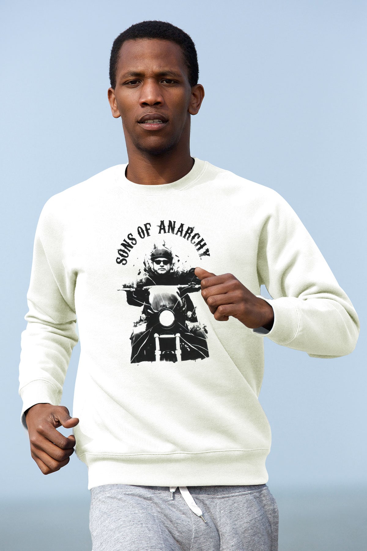 Sons of Anarchy Beyaz Unisex Sweatshirt