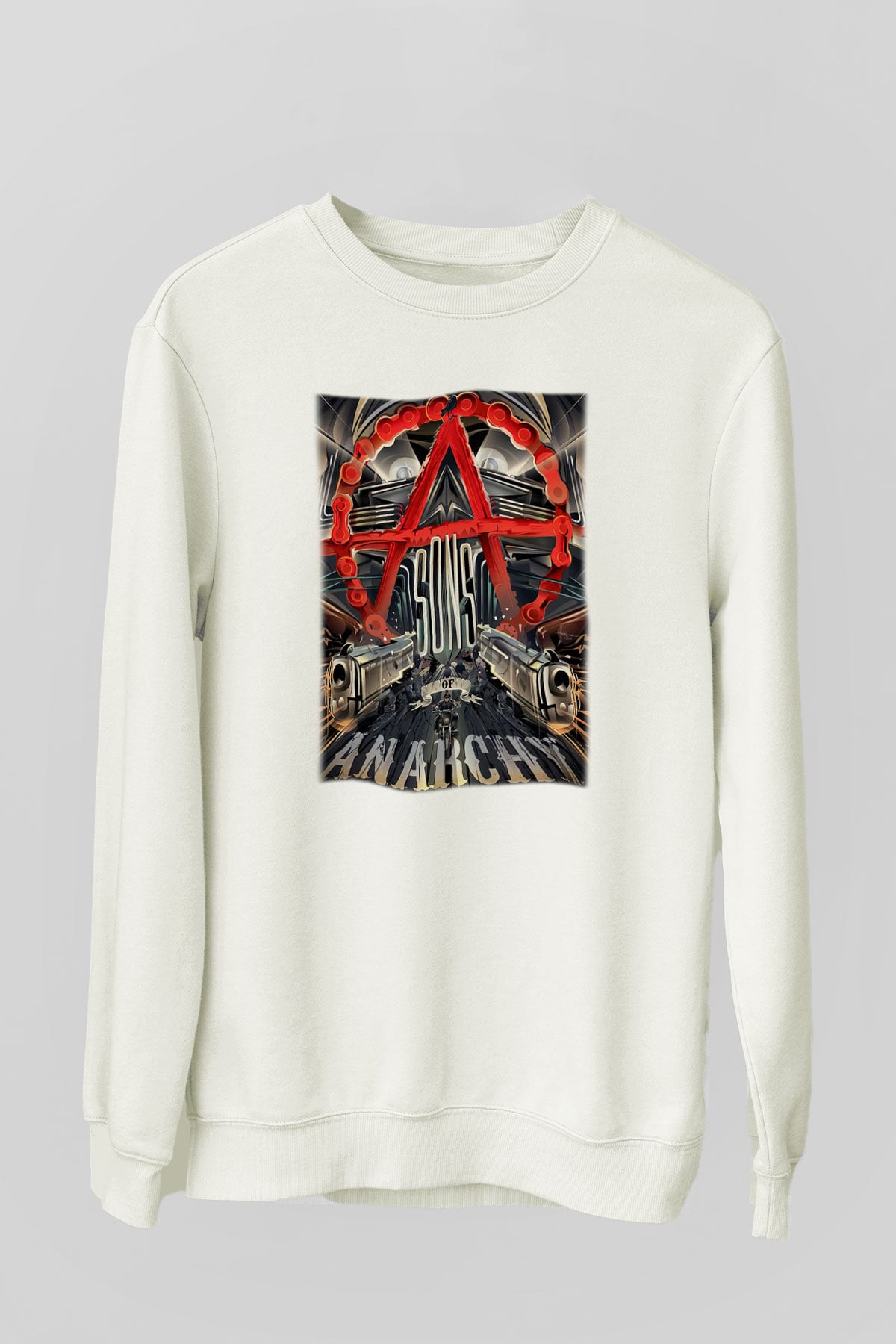 Sons of Anarchy Beyaz Unisex Sweatshirt