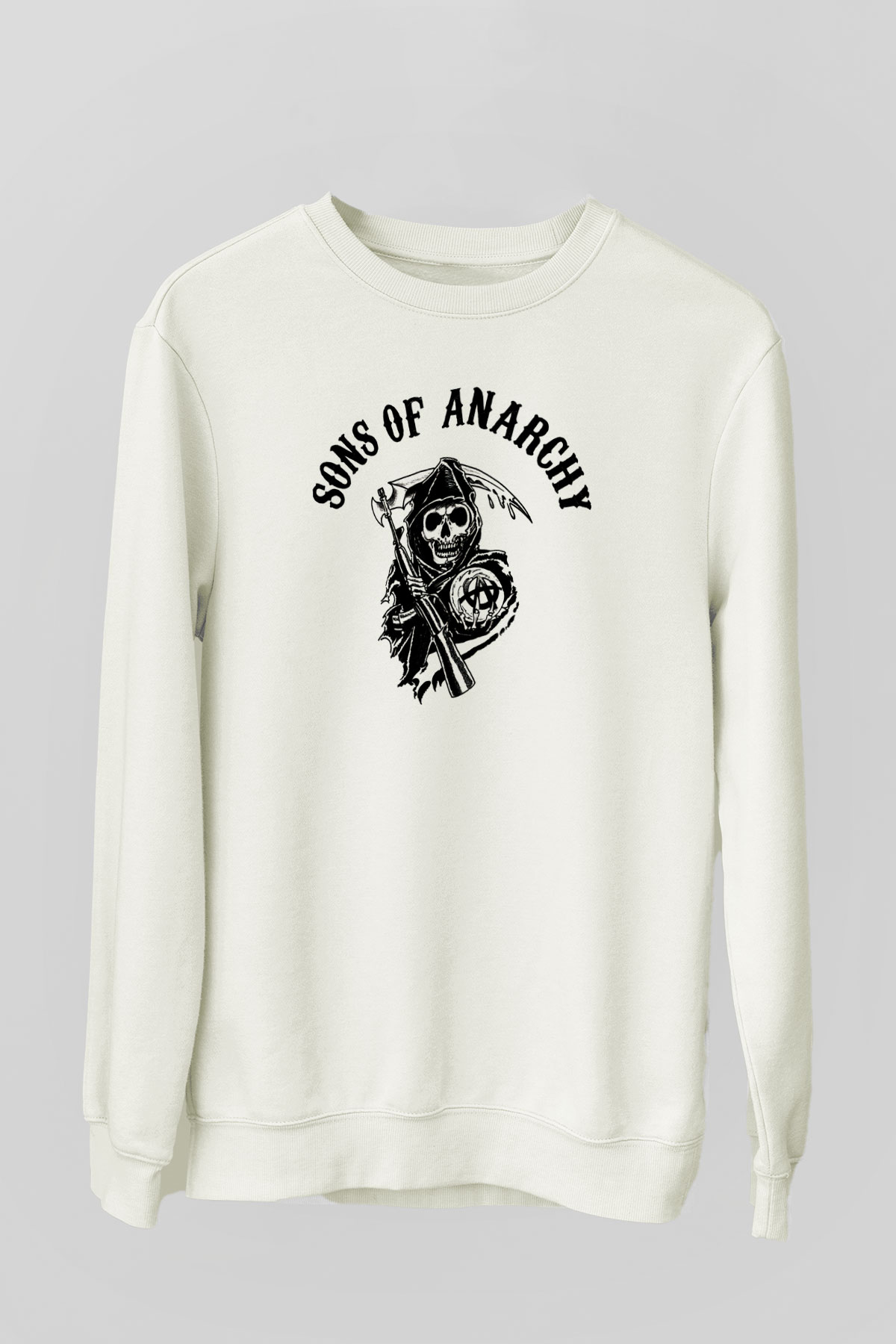 Sons of Anarchy Beyaz Unisex Sweatshirt